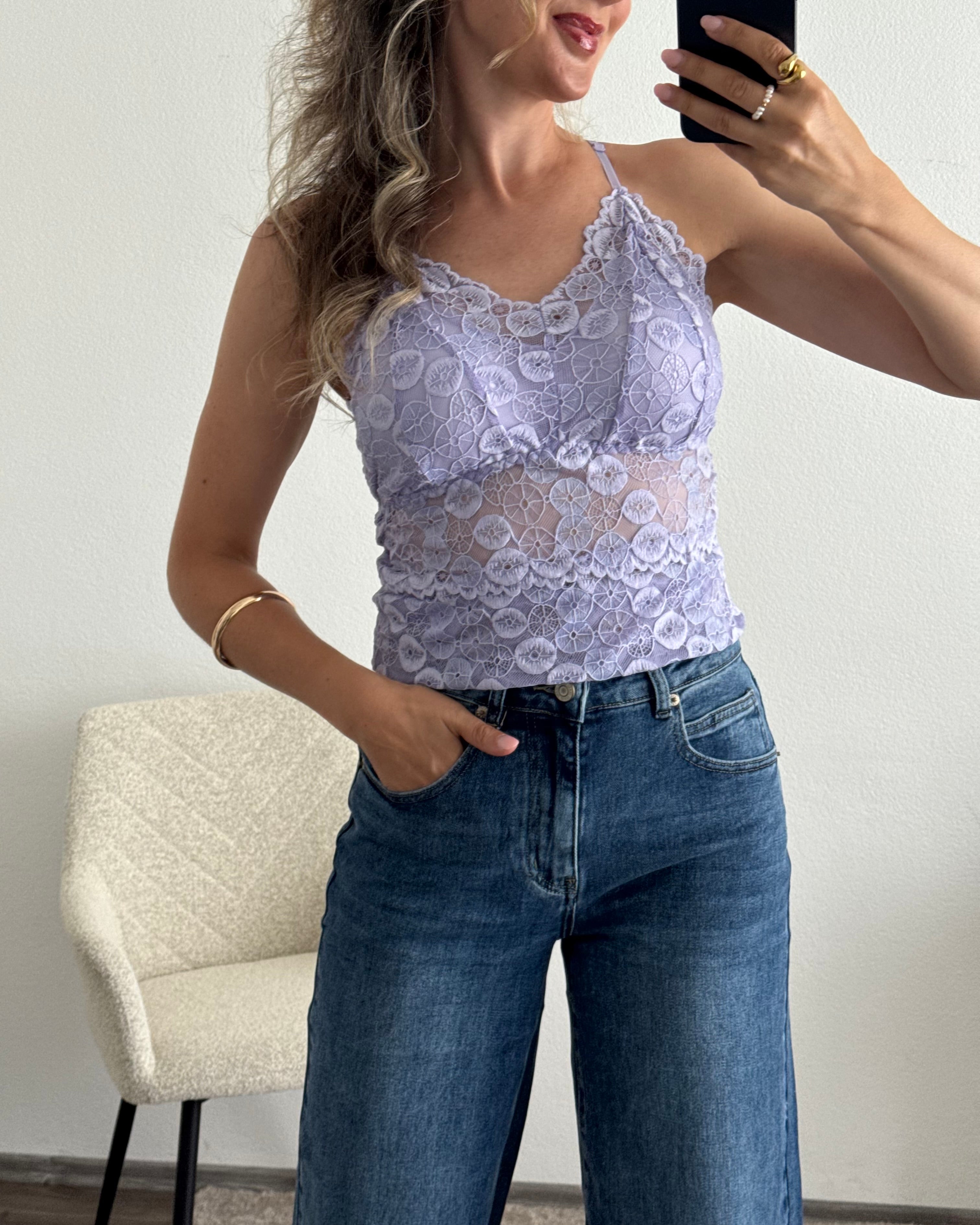 Spitzentop Lace Love Flieder