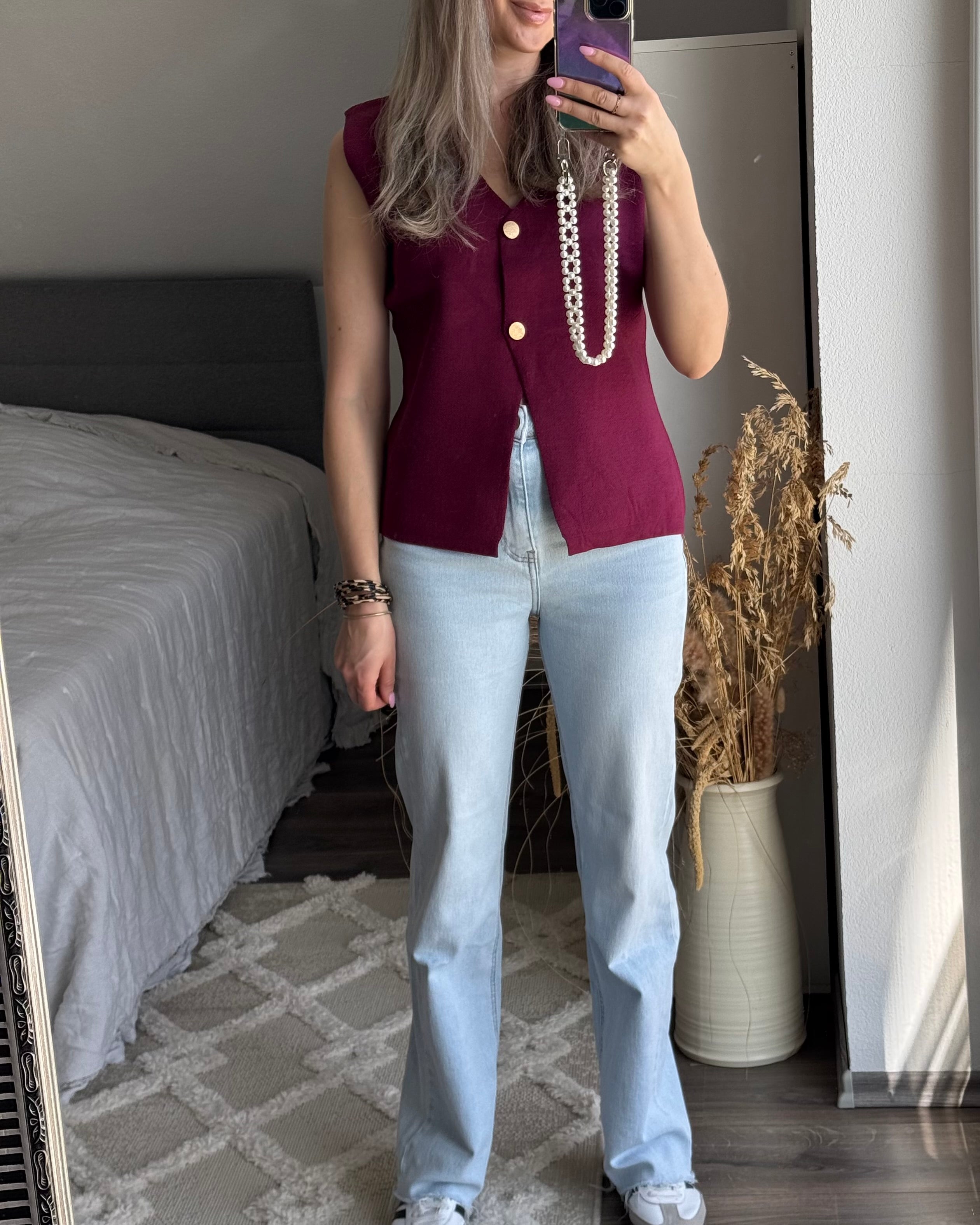 Straight Stretch Jeans hellblau