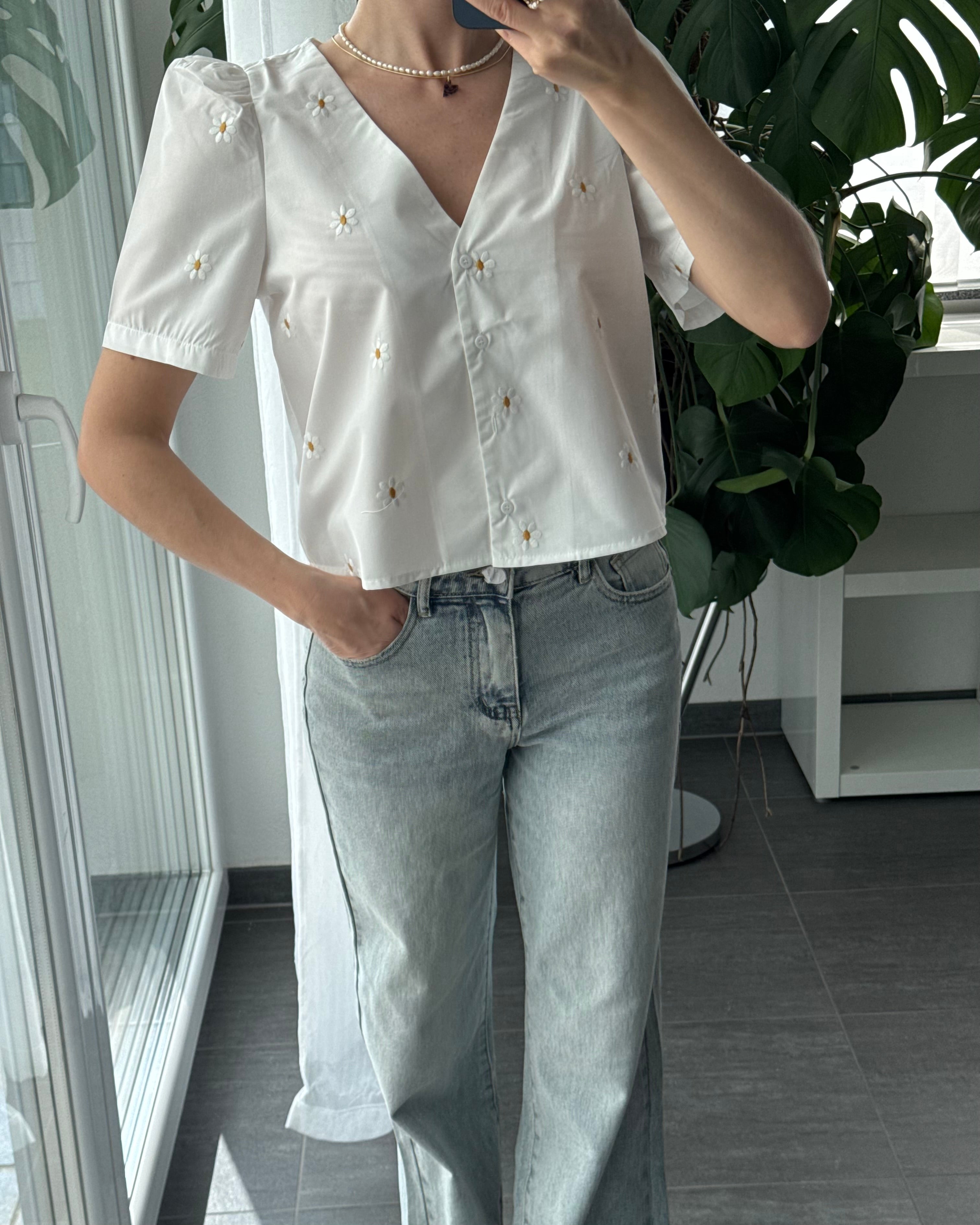 Bluse Flower Kiss Weiß