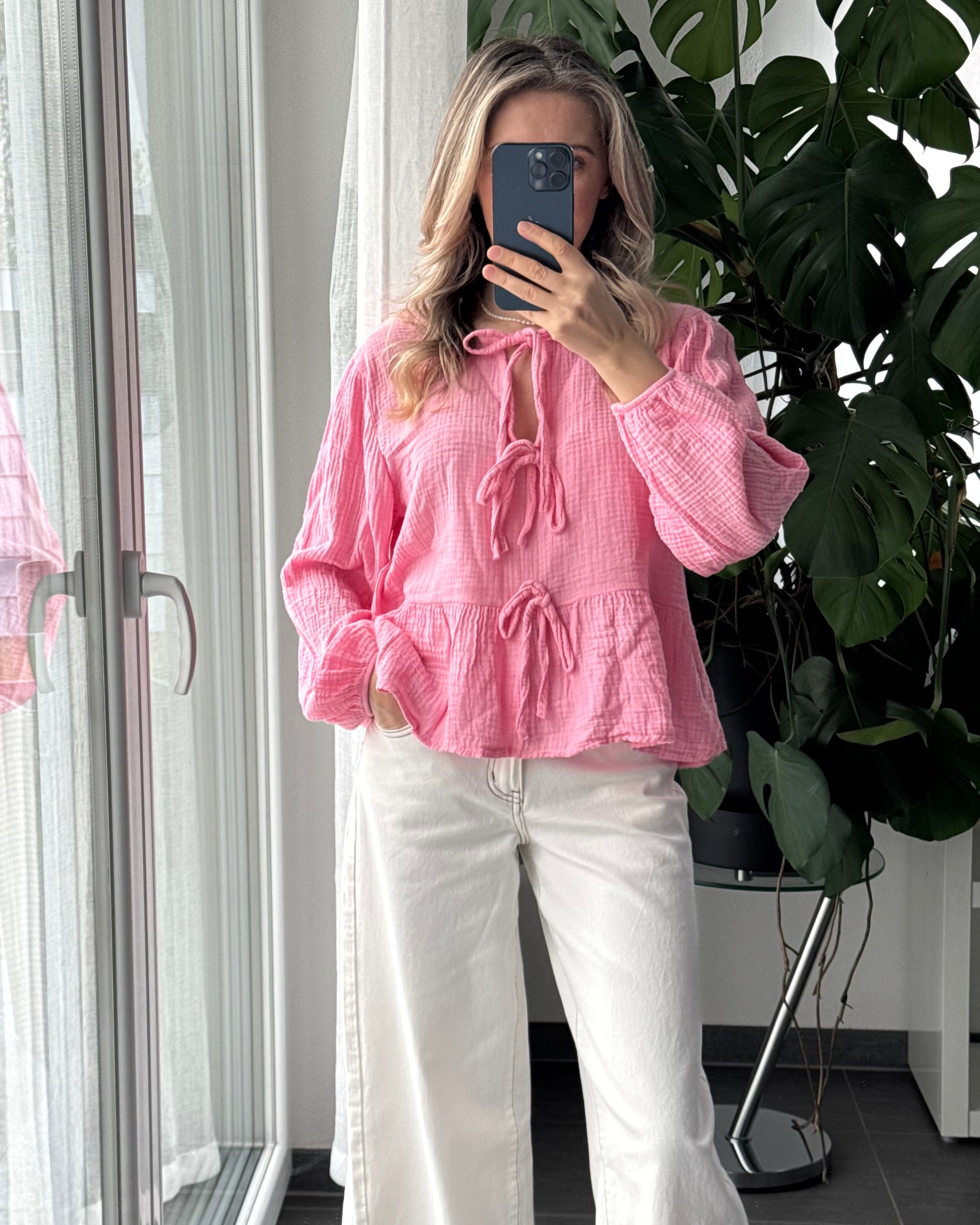 Musselinbluse Melly bubblerosa