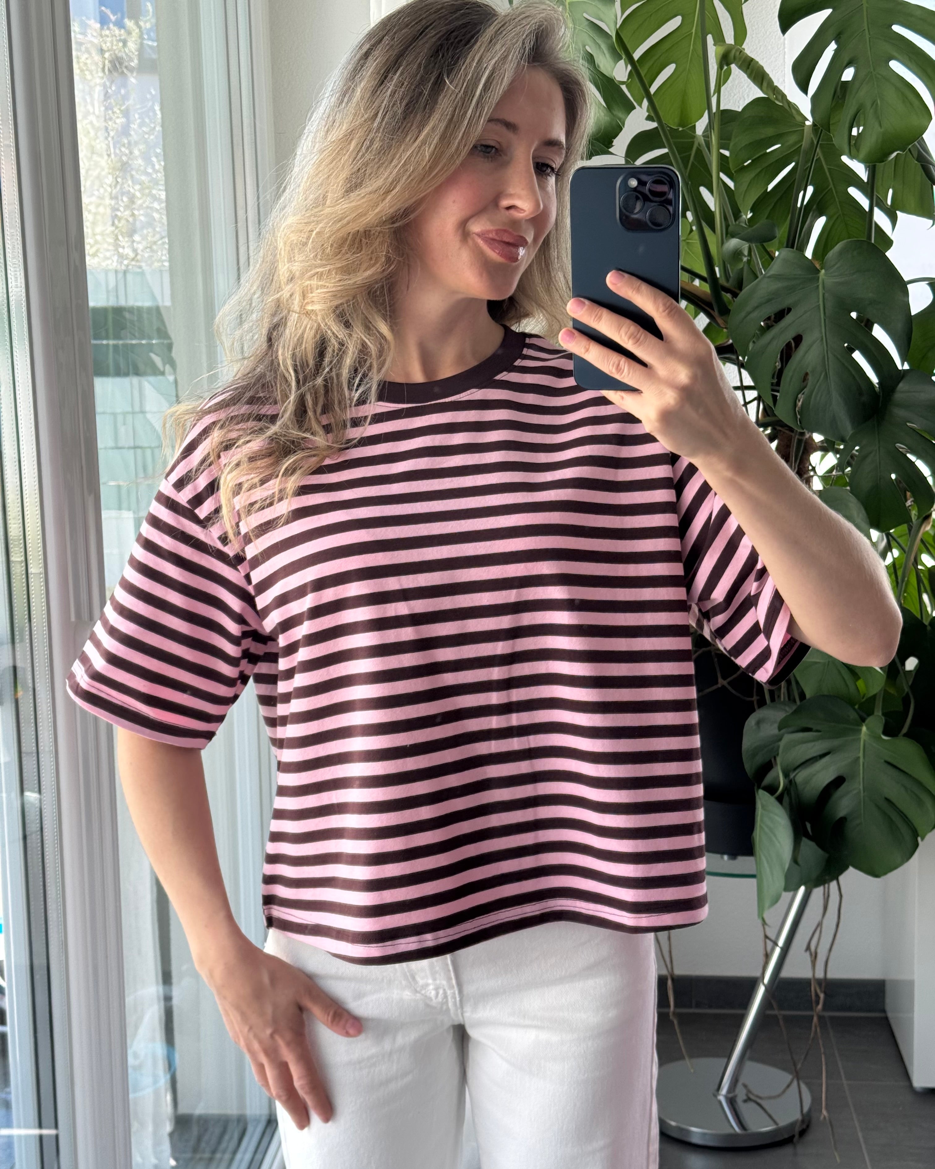 Shirt Summer Stripes Rosa Choco