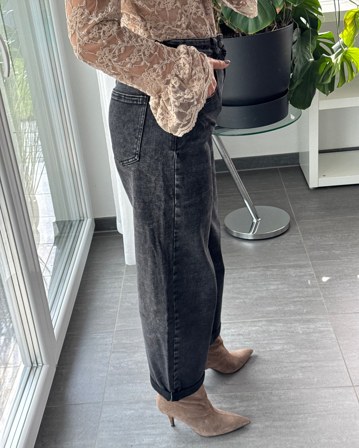 Stretch Ballon Jeans Antrazit