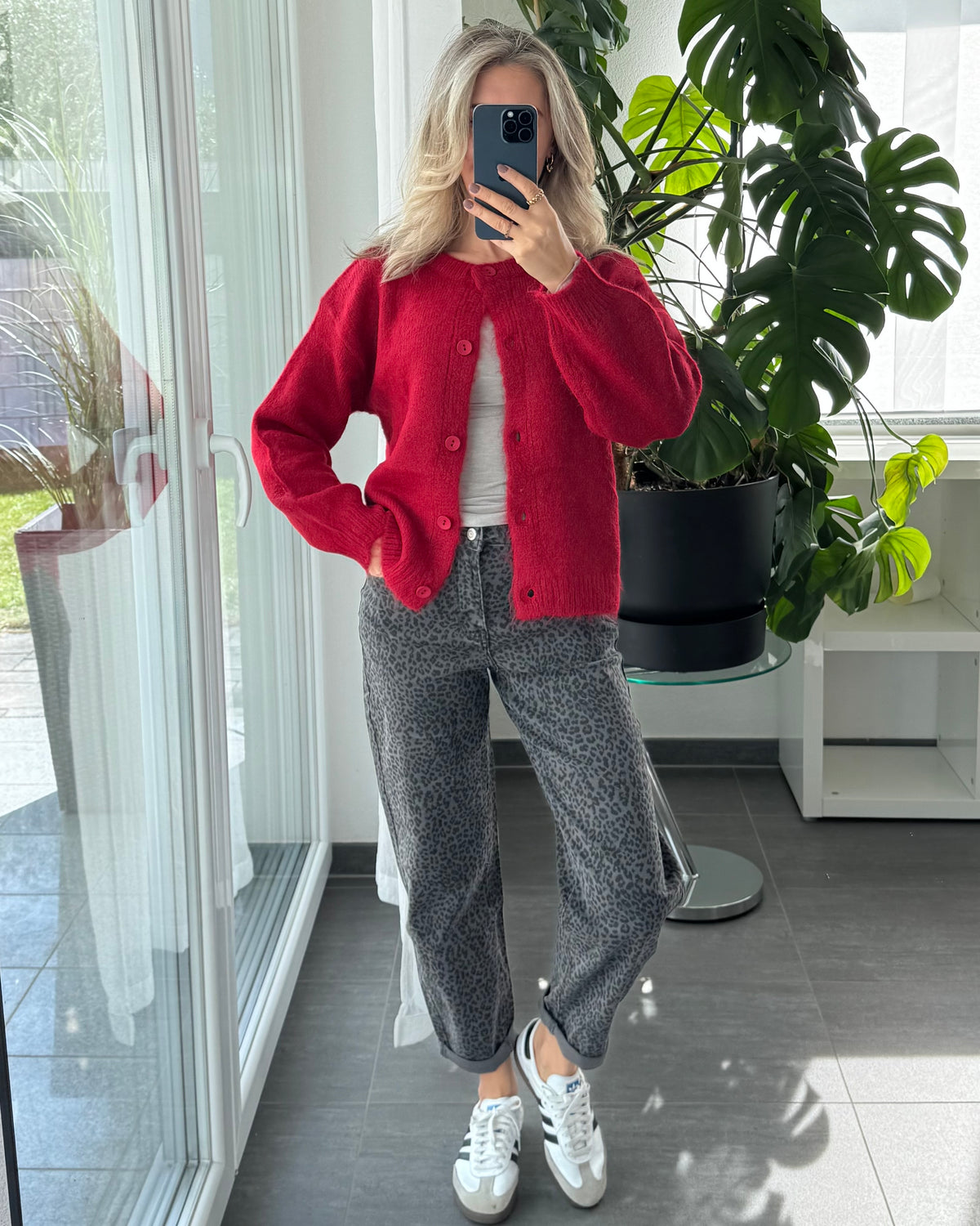 MOM JEANS Leo Dark Grey