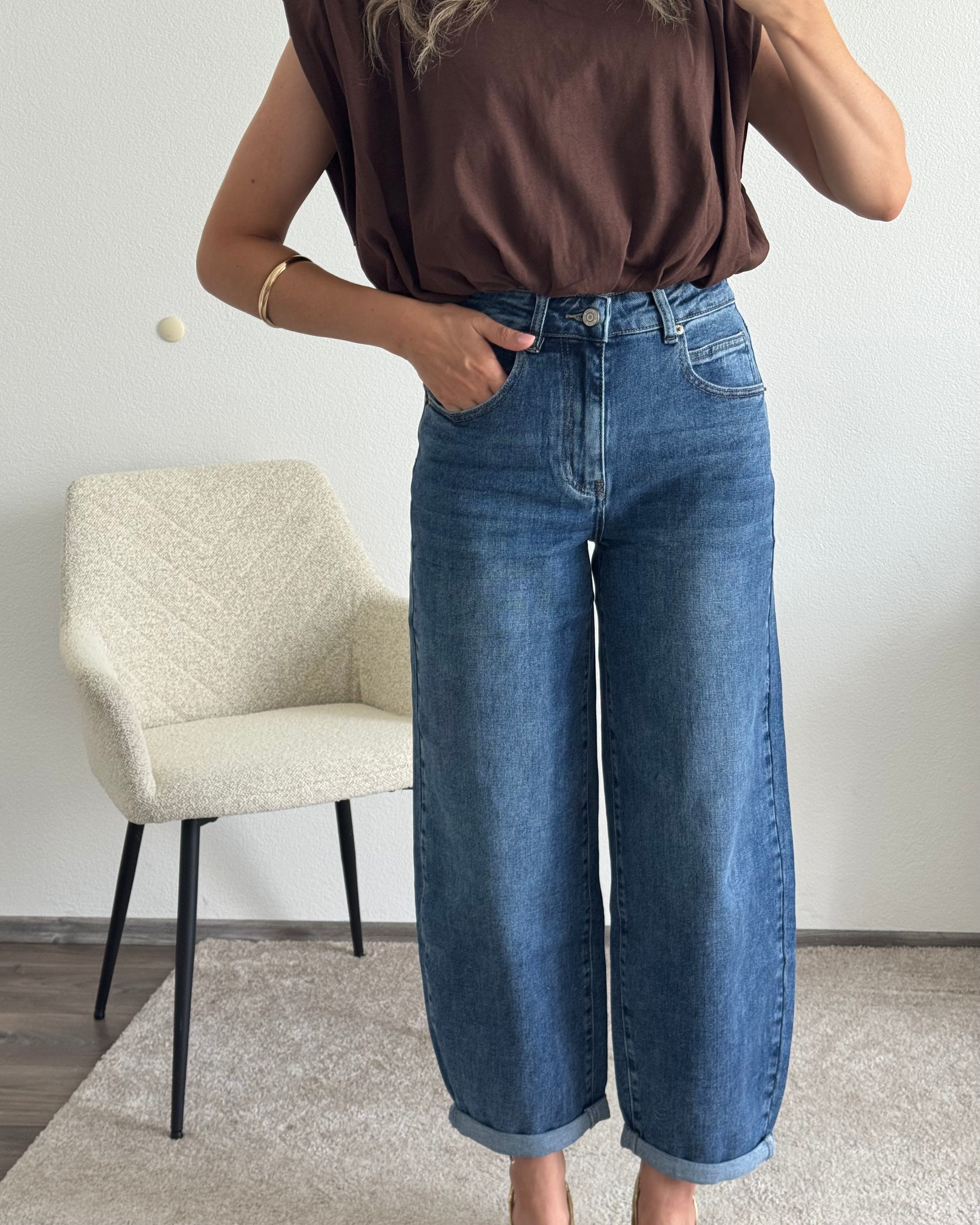 Stretch Ballon Jeans Blau