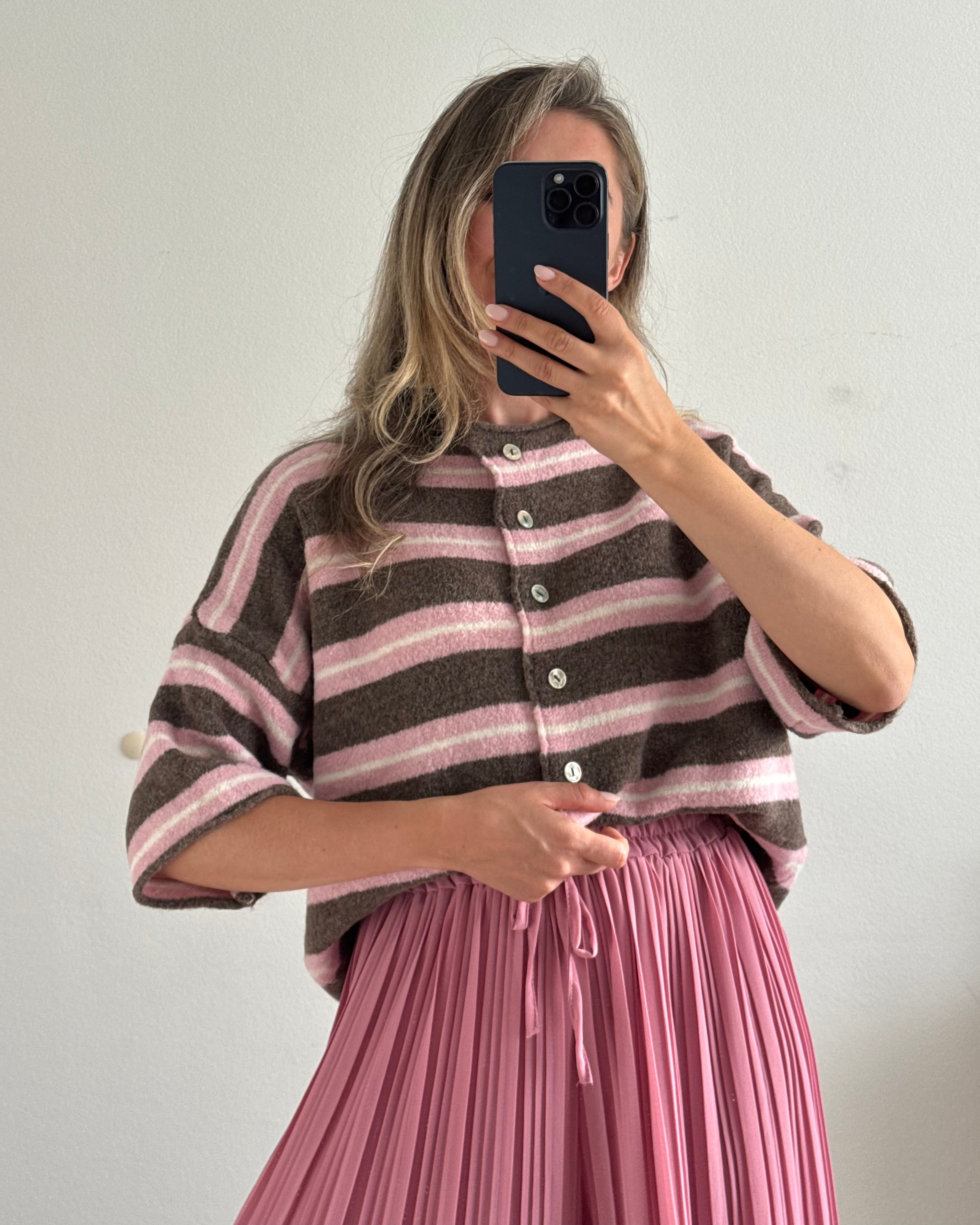 Cardigan Molly Stripes Taupe