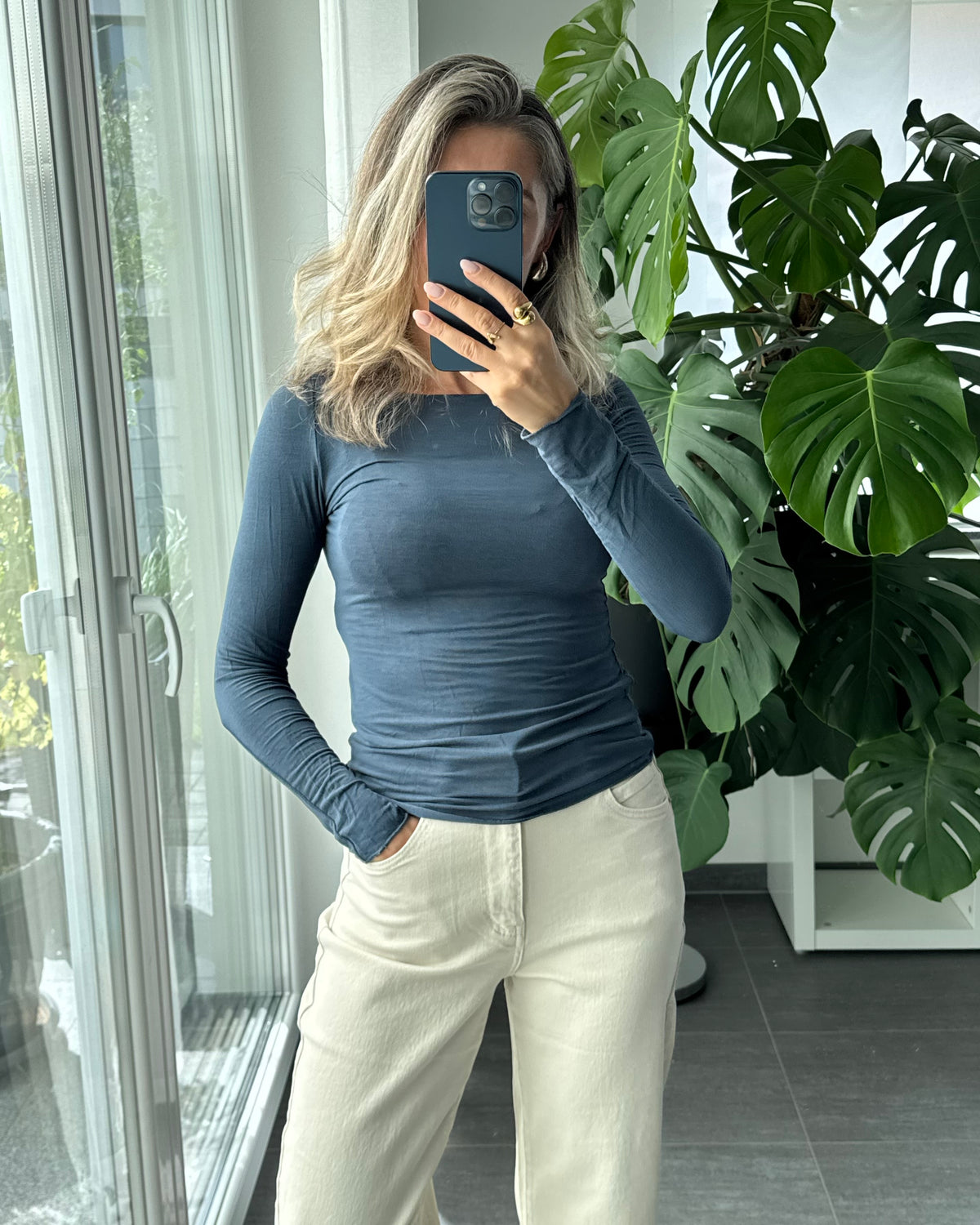 Supersoft & Stretchy Basictop Navi Blue