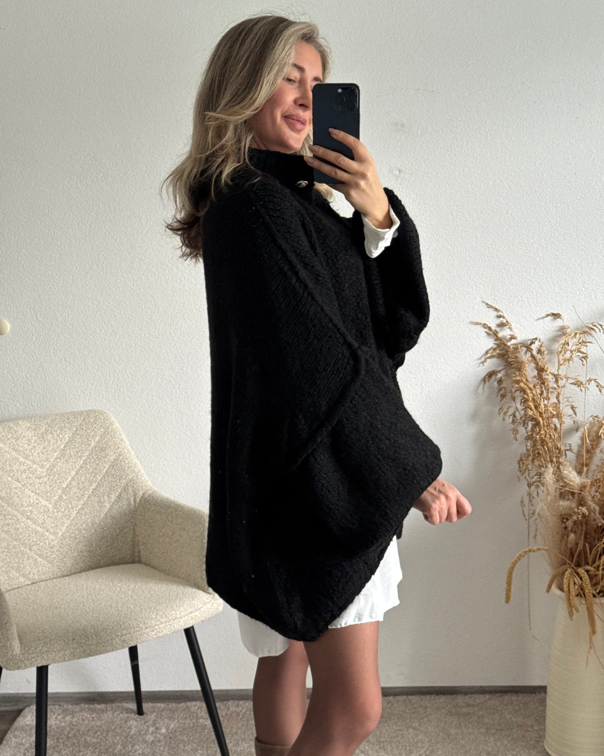 Strickjacke Elly Schwarz