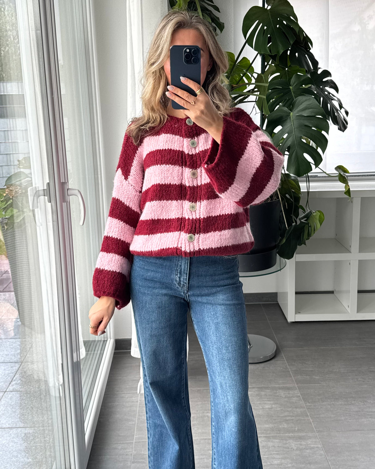Strickjacke Molly Bordeaux Rosa