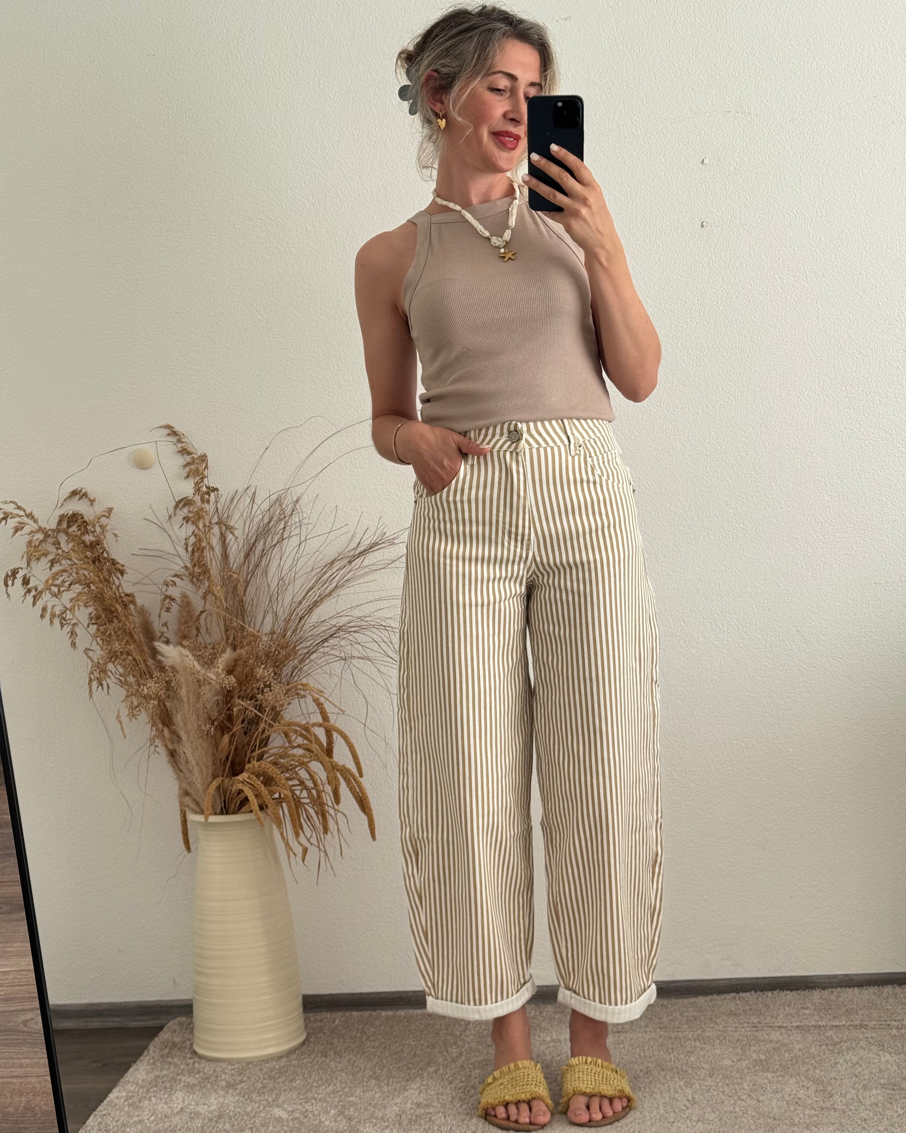 Stretch Ballon Jeans Stripes