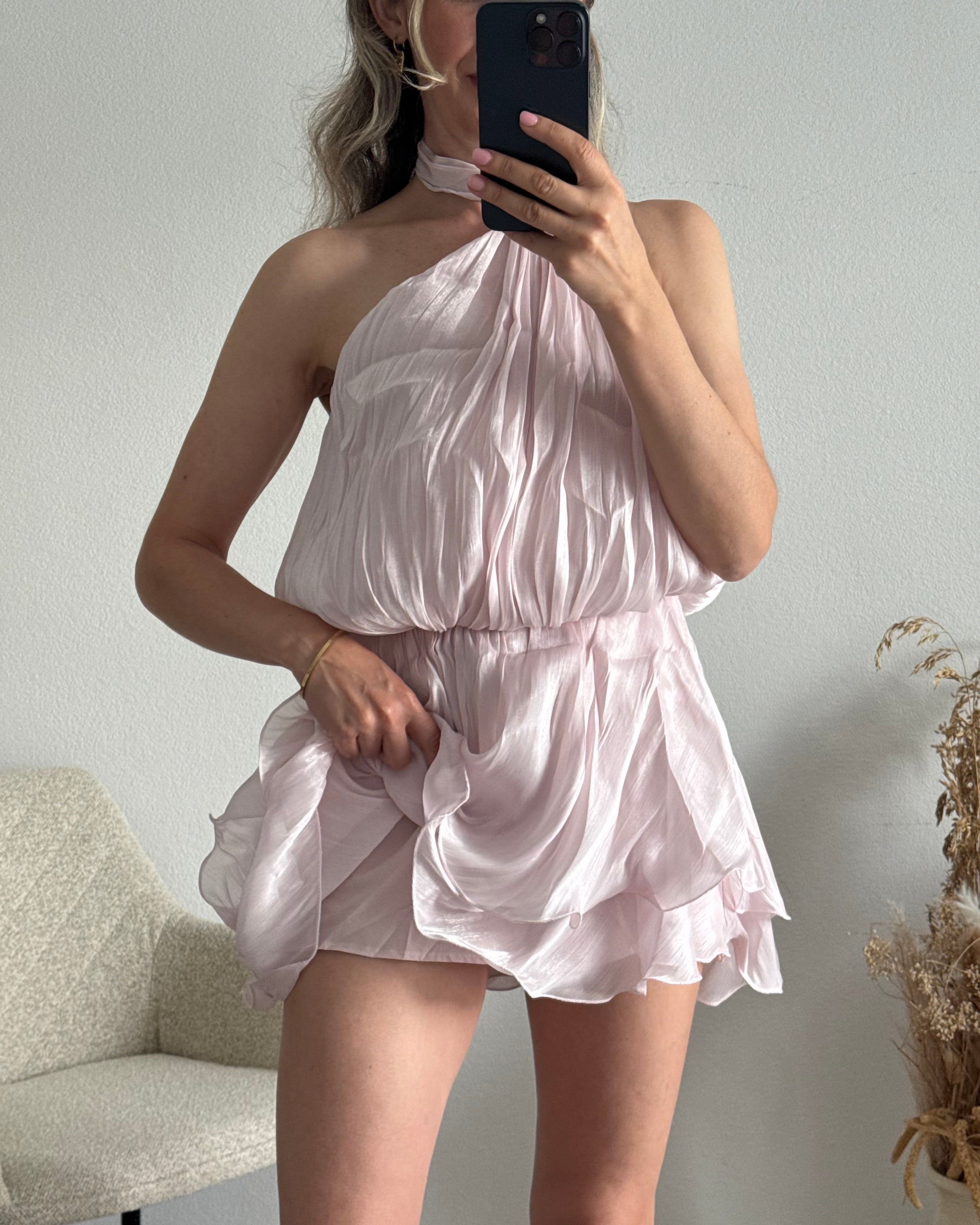 Golden Hour Mini Kleid rosa