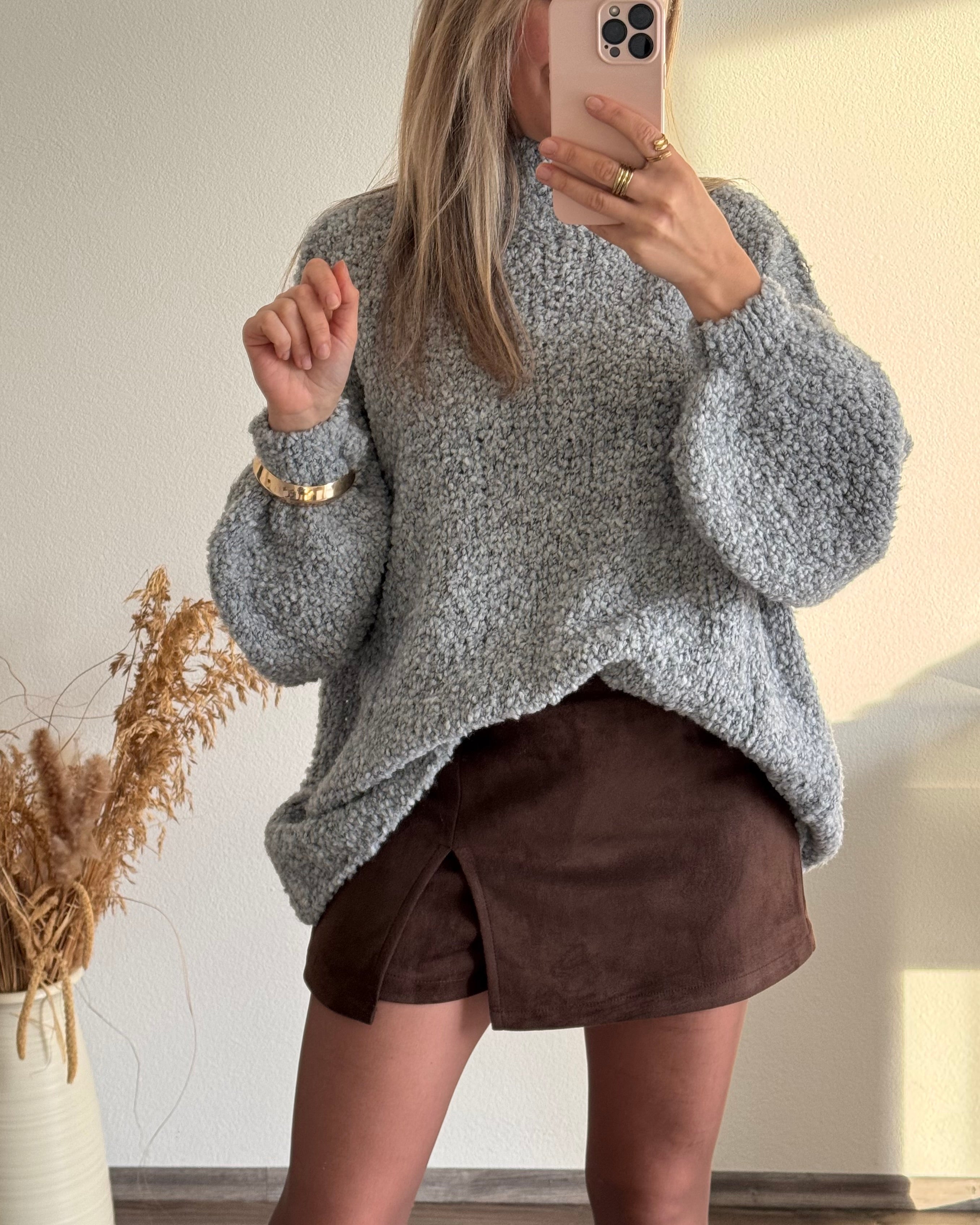 Hosenrock Wildlederoptik Braun