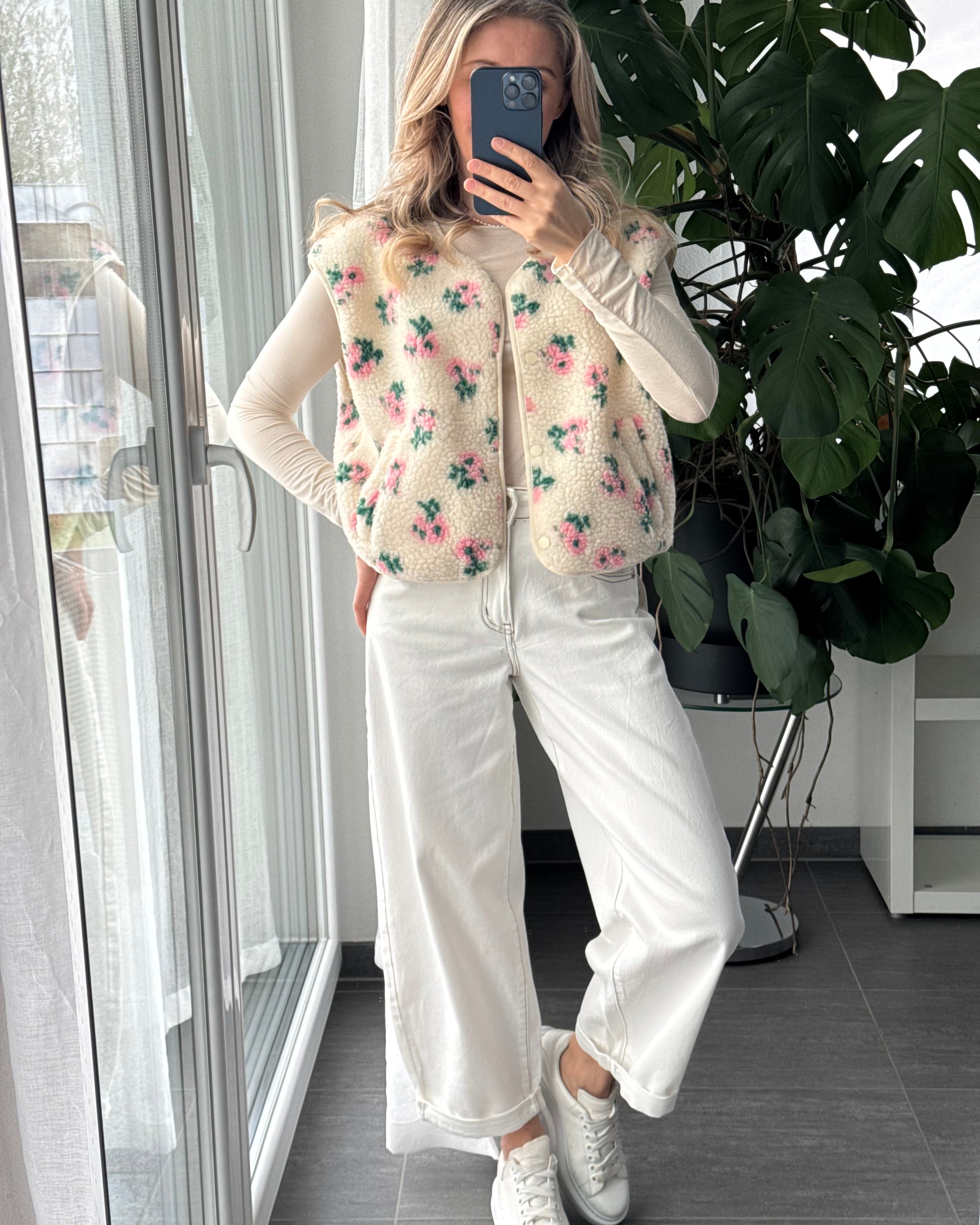 Stretch Balloon Jeans Weiß