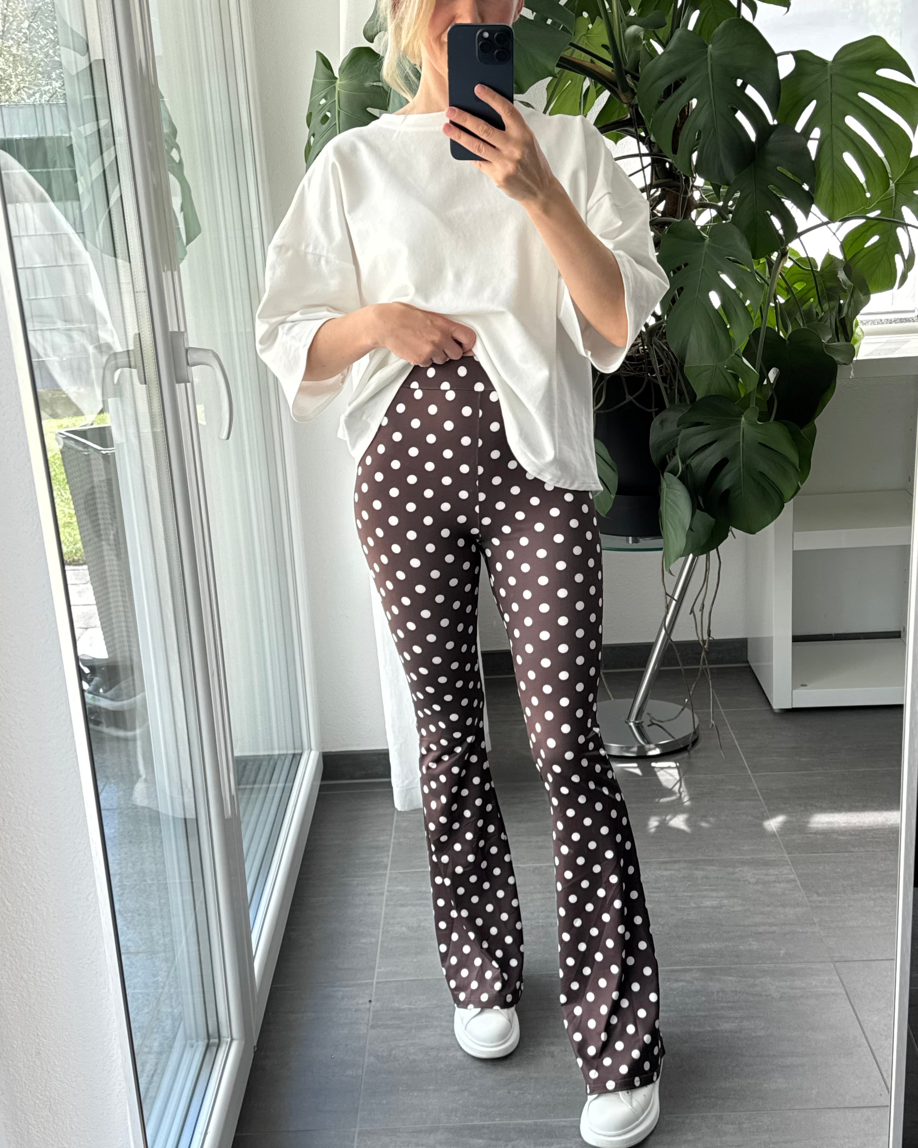 Flared Leggings Polka Dots