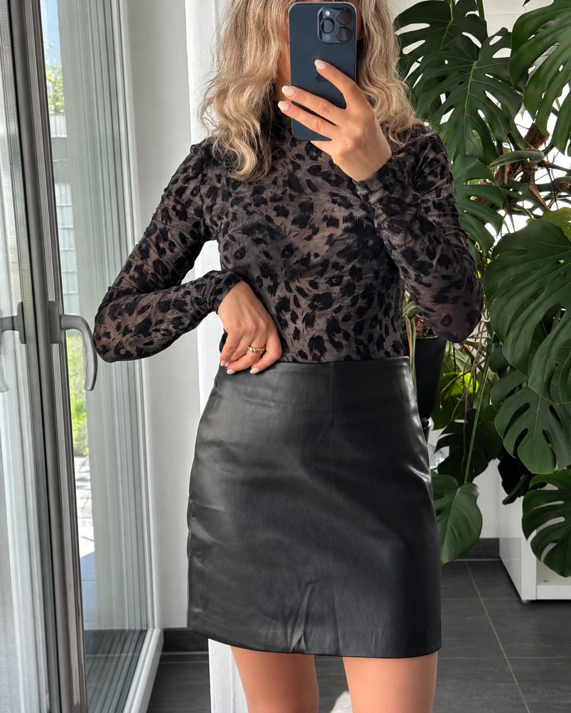 Lederoptik Rock Noa schwarz