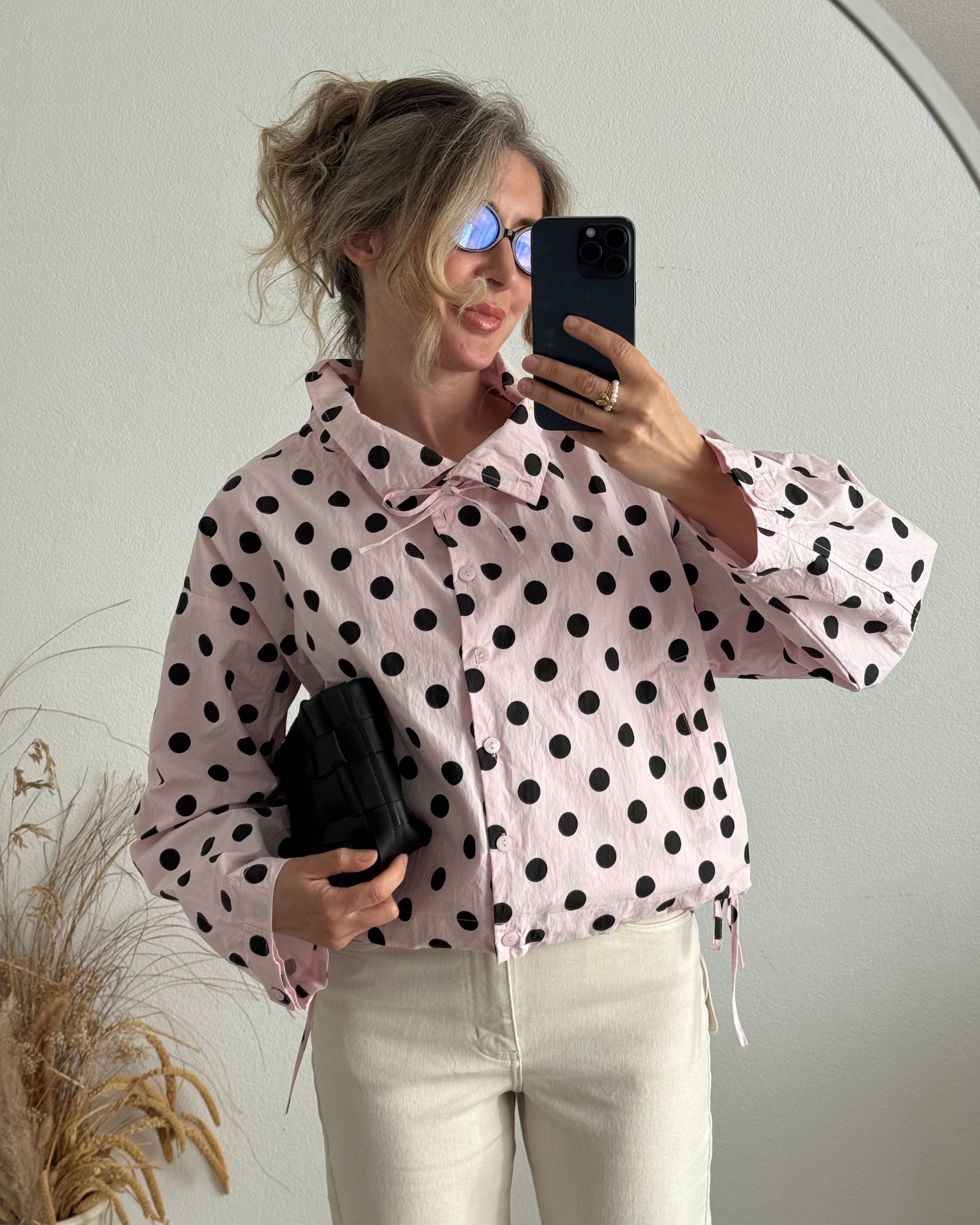 Soft Pink Polka Dots Jacket