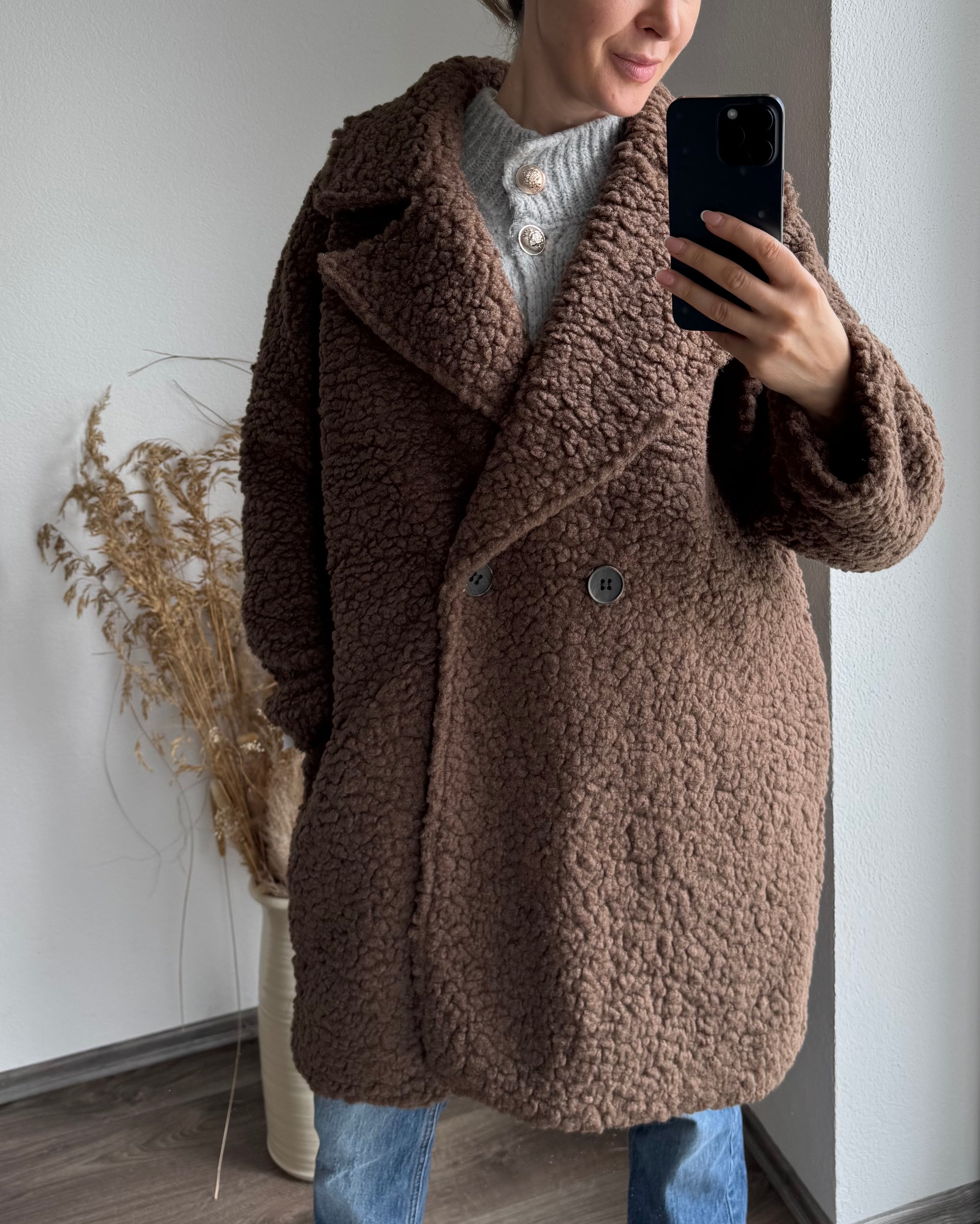 Teddy Mantel Midi BRAUN