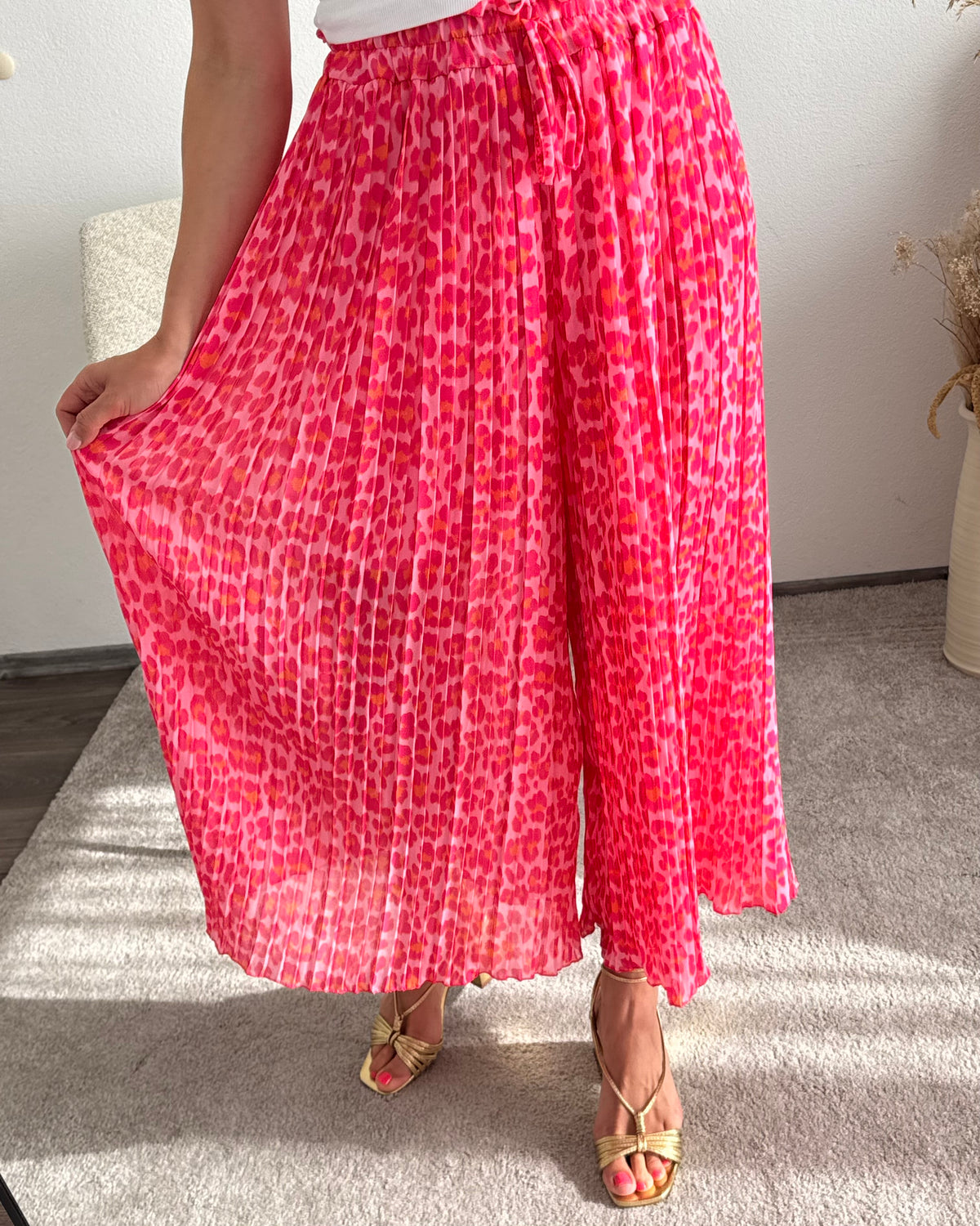 Plisseehose Leo Pink Orange