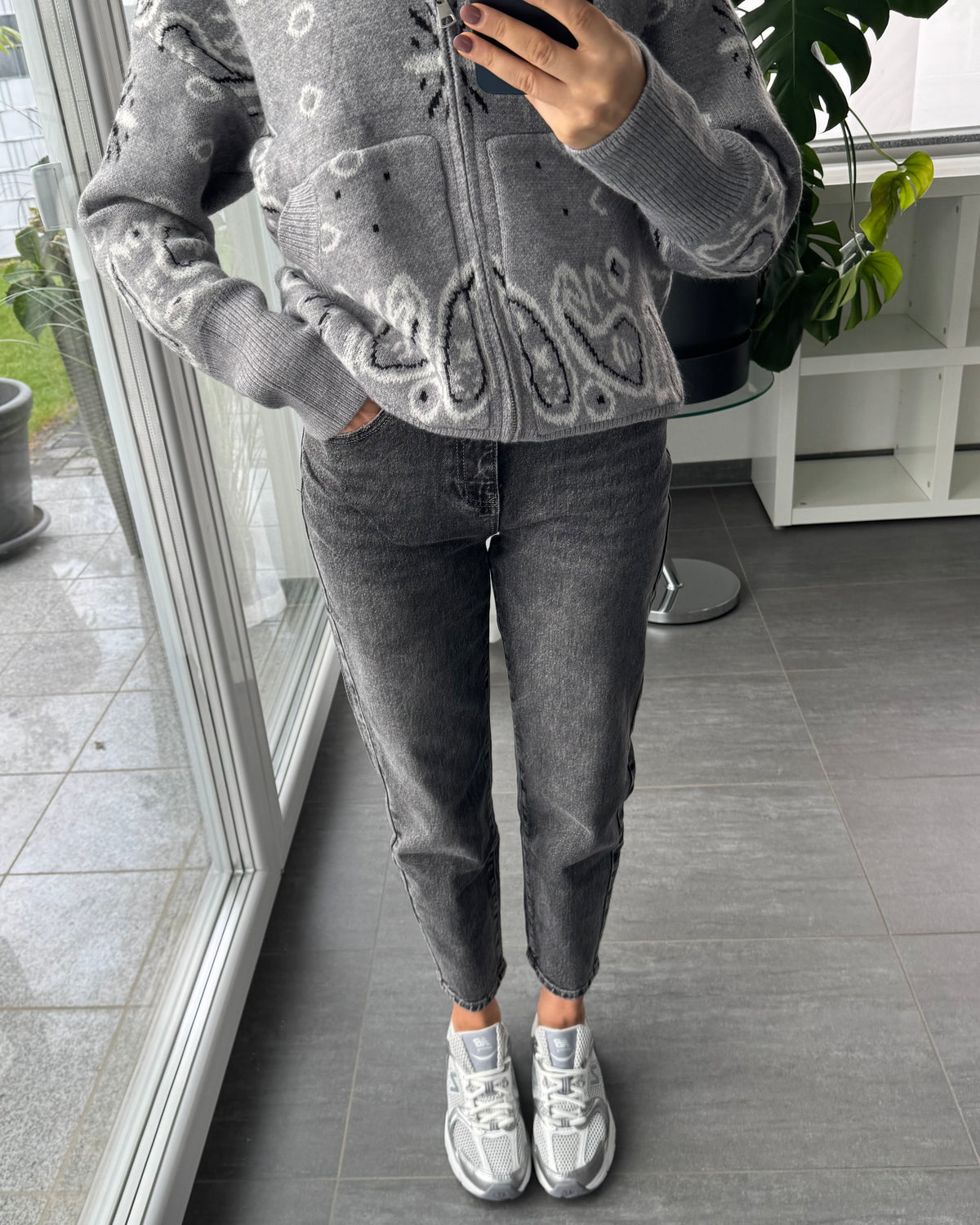 Mom Jeans Daily Chic grau