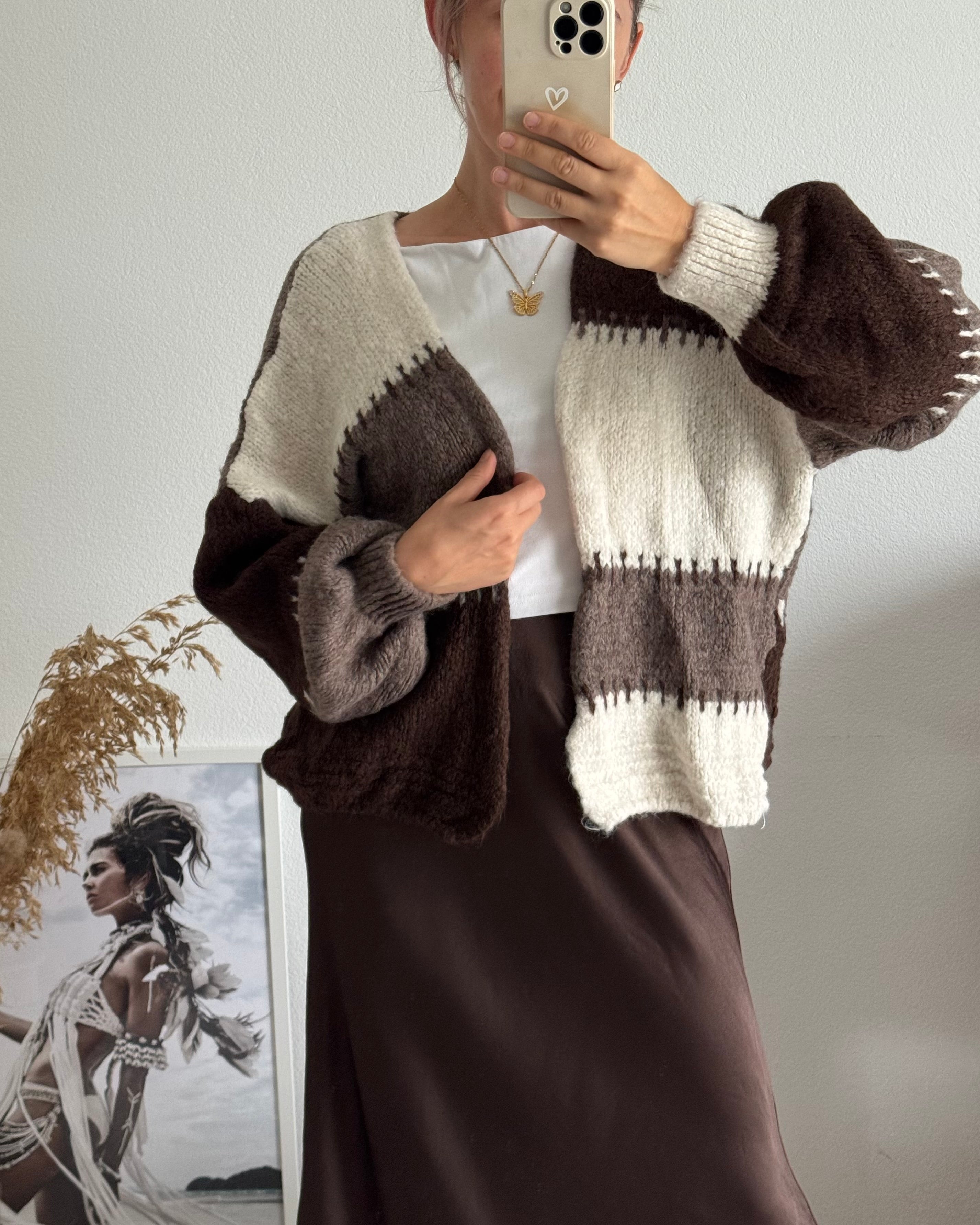 B Ware Offener Cardigan Merle BRAUN (Umtausch ausgeschlossen)