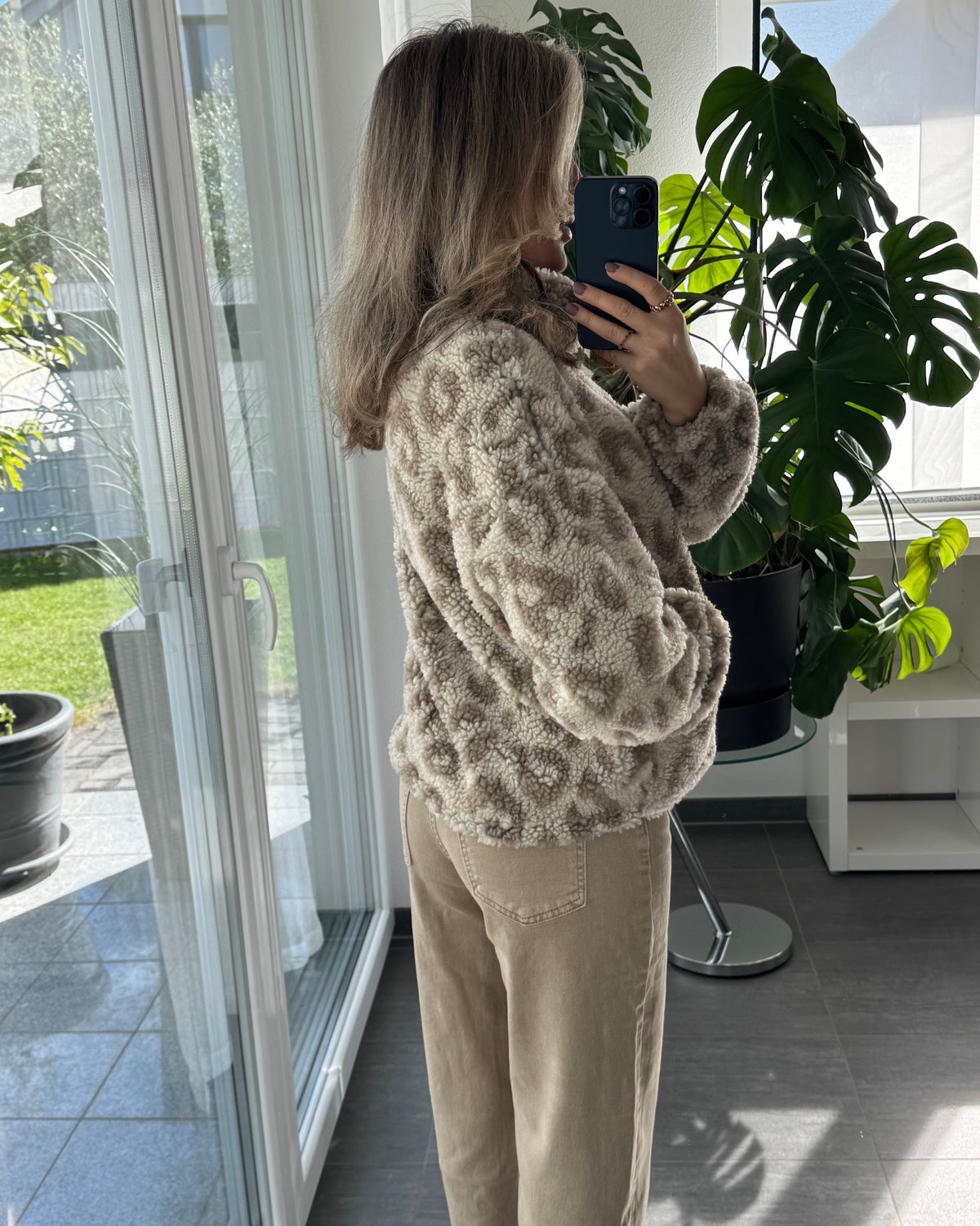 Teddyjacke Leo Beige