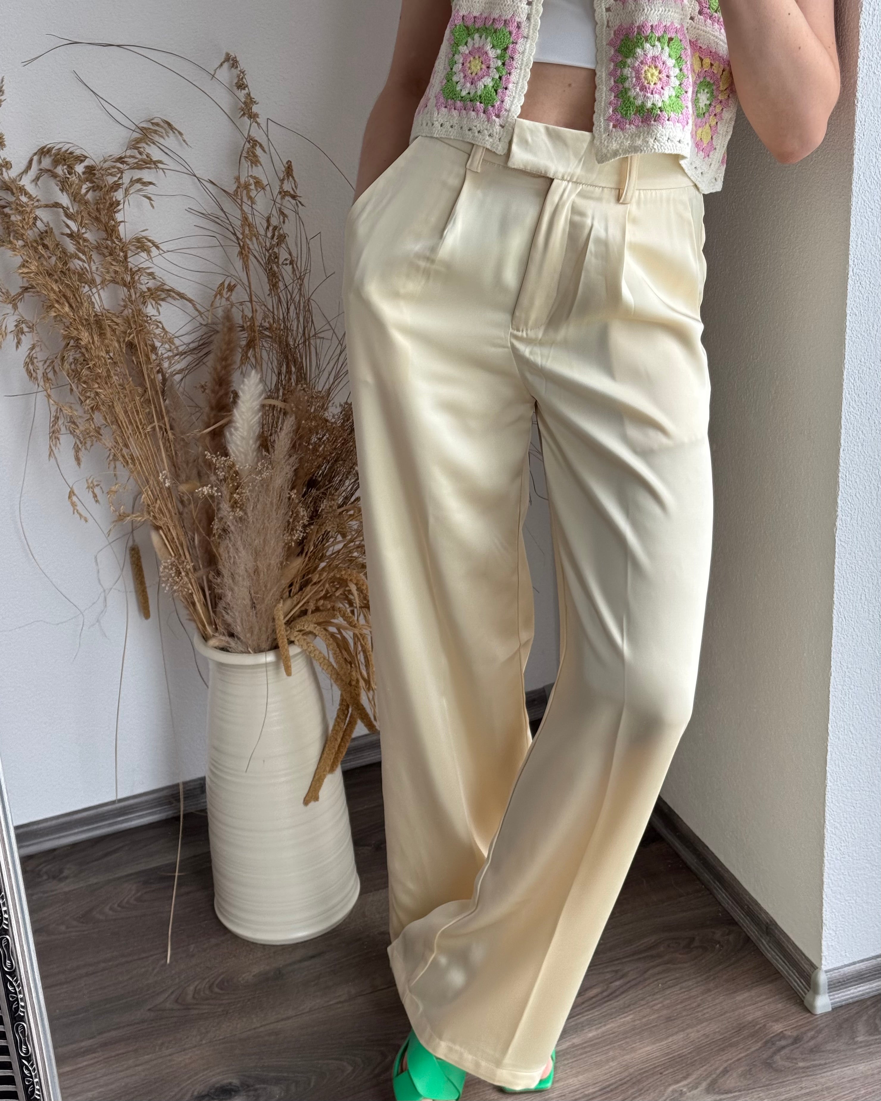 Anzughose aus Satin