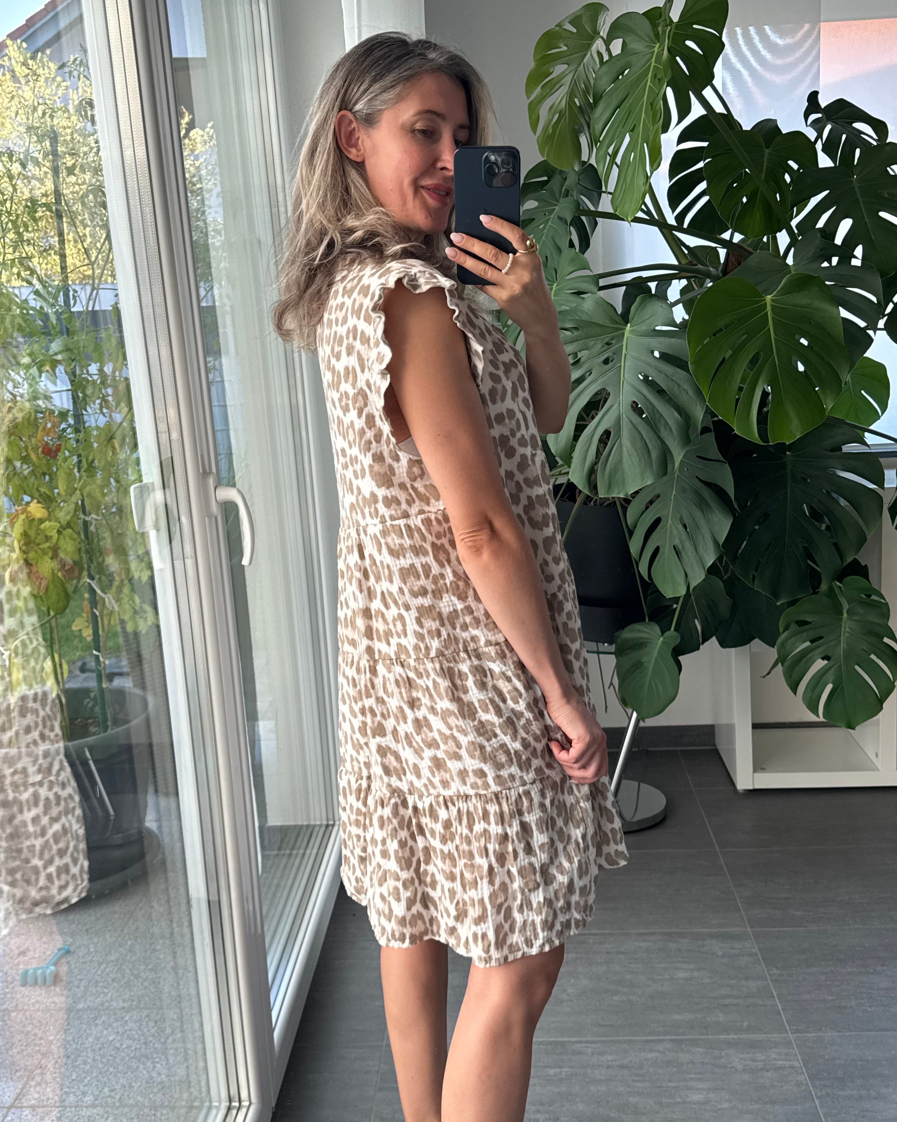 Musselinkleid Leni Leo Beige