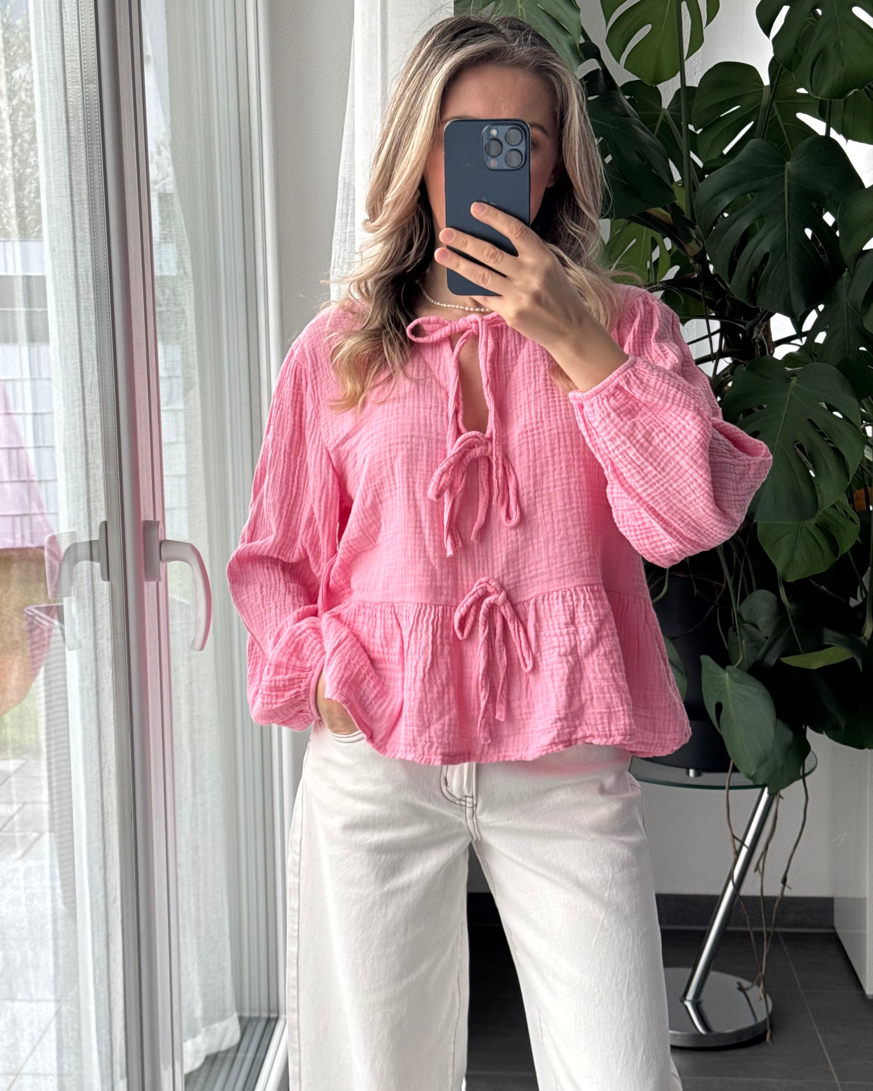 Musselinbluse Melly bubblerosa