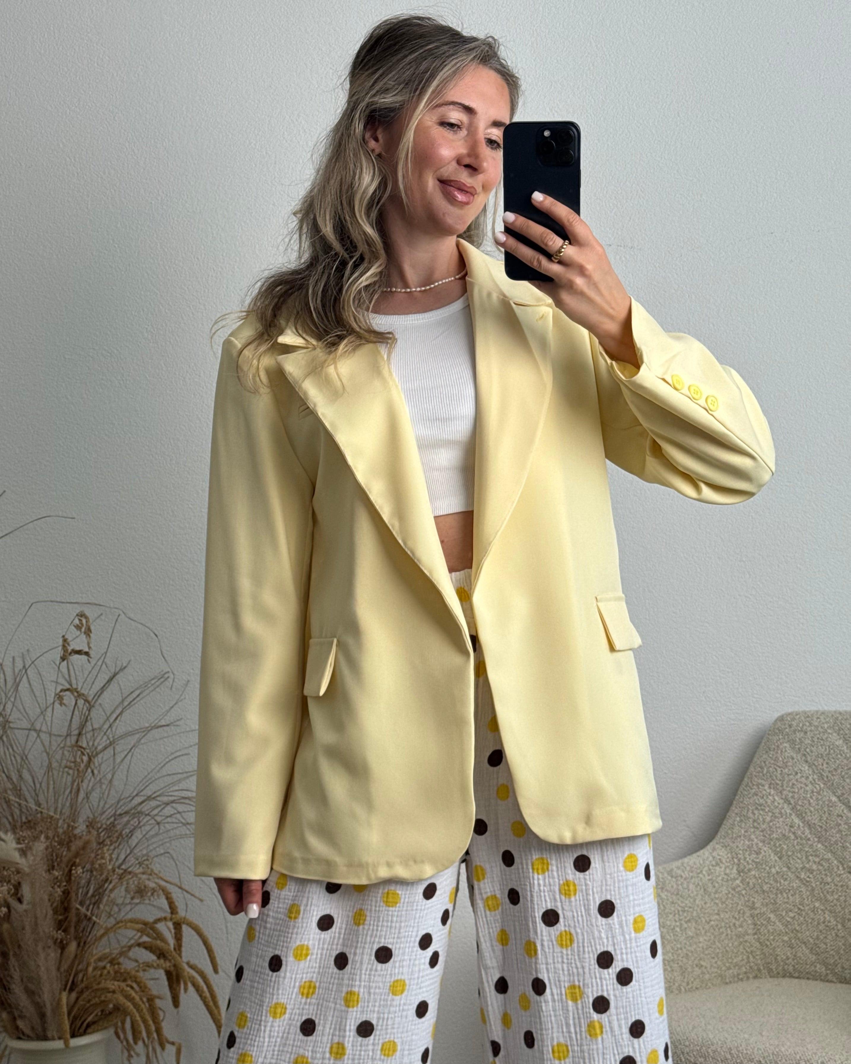 High Neck Blazer SOFTGELB