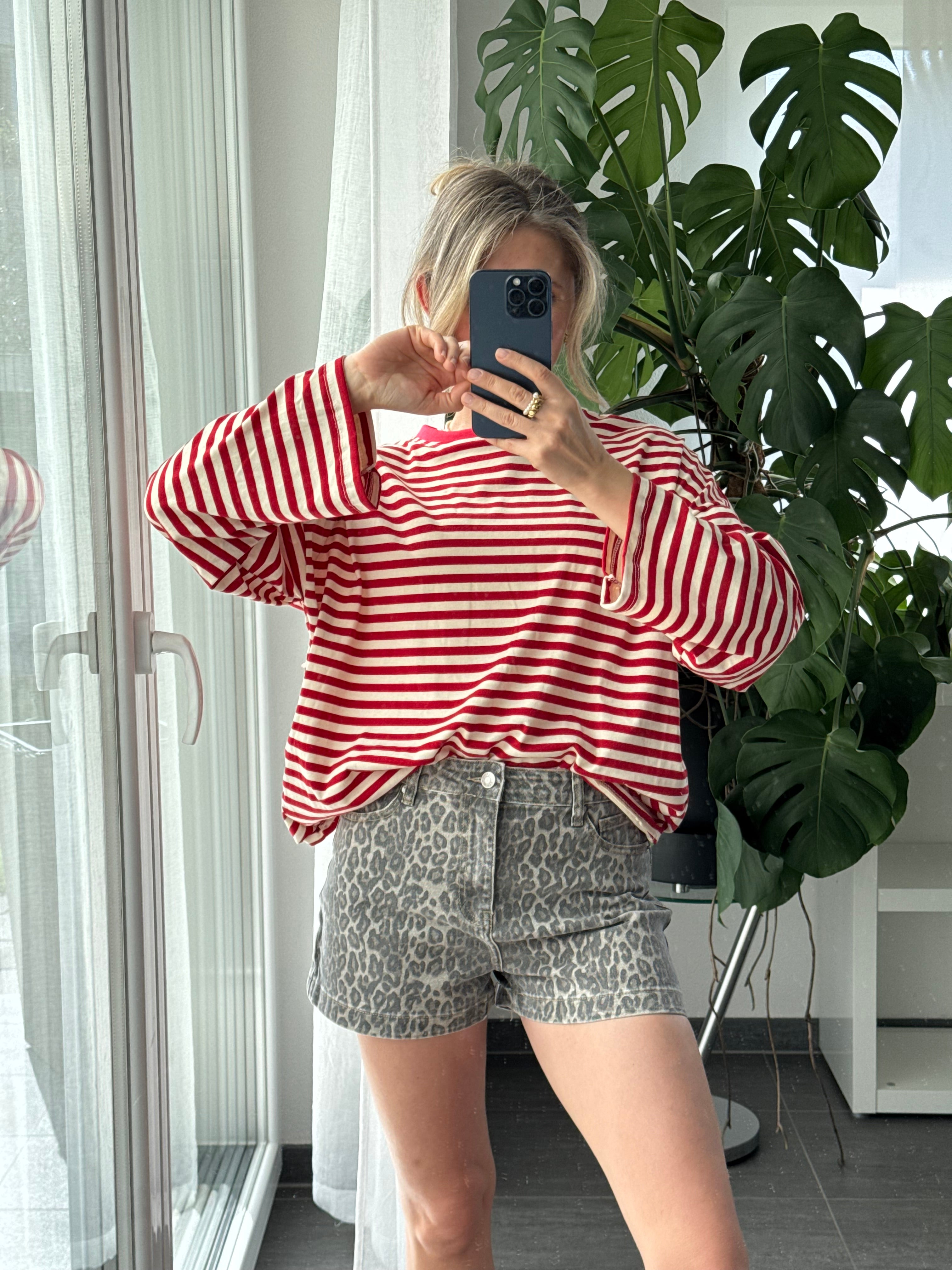 Sugar Stripe Longsleeve Rot