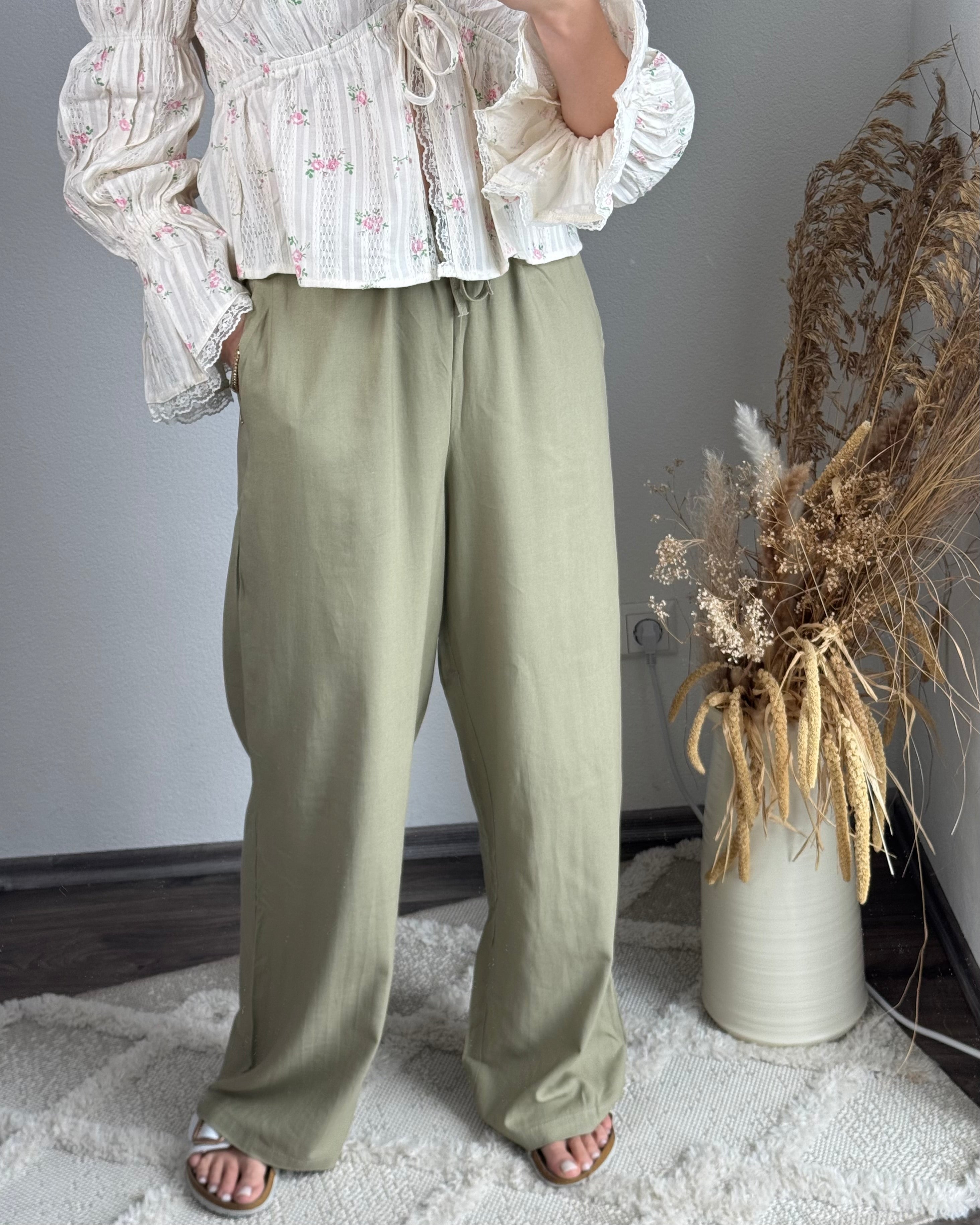 Leinenhose Khaki