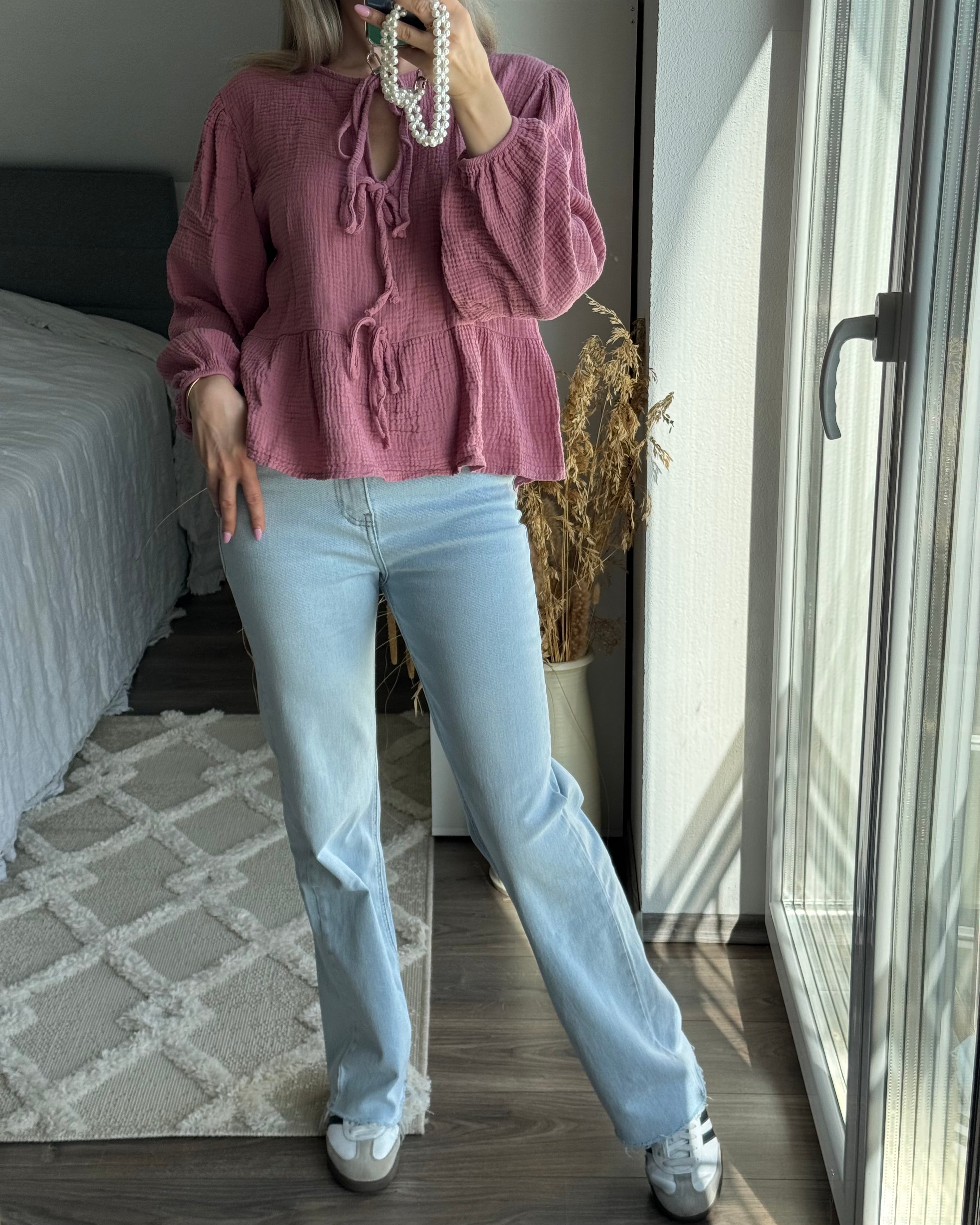 Straight Stretch Jeans hellblau