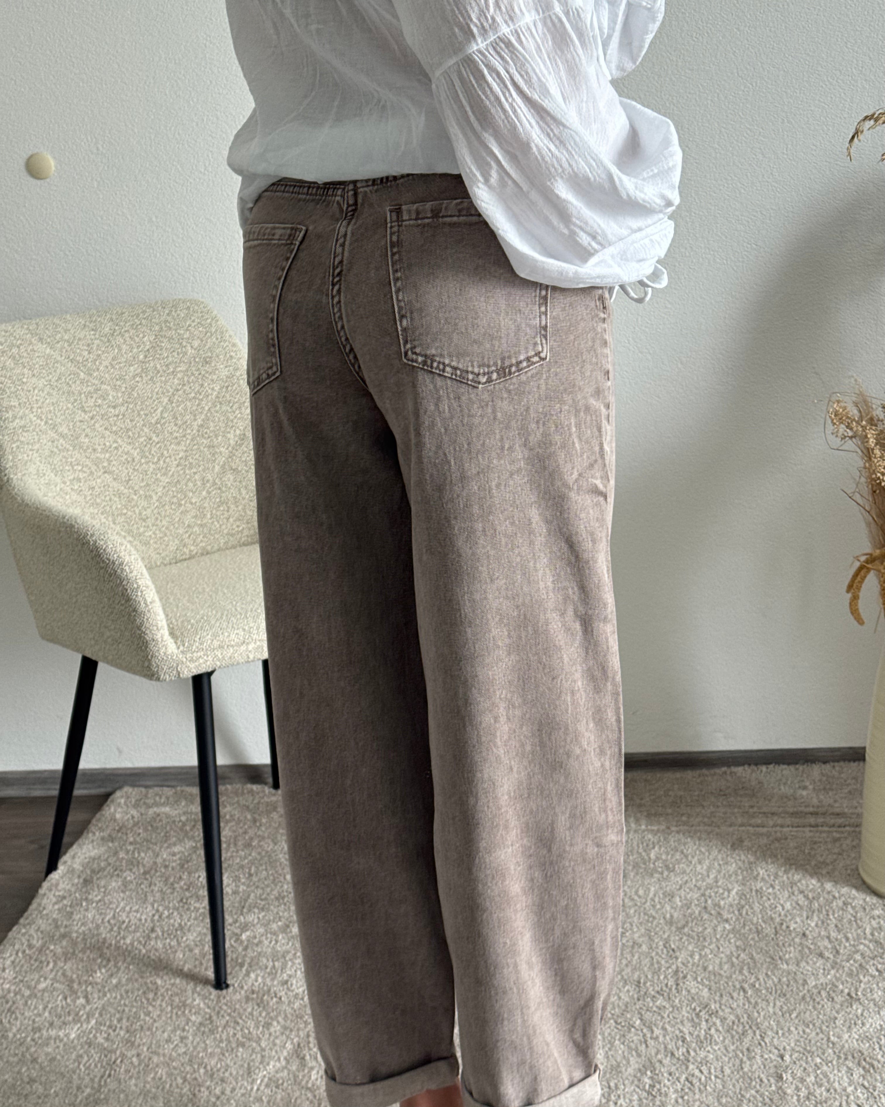 Stretch Ballon Jeans Mocha