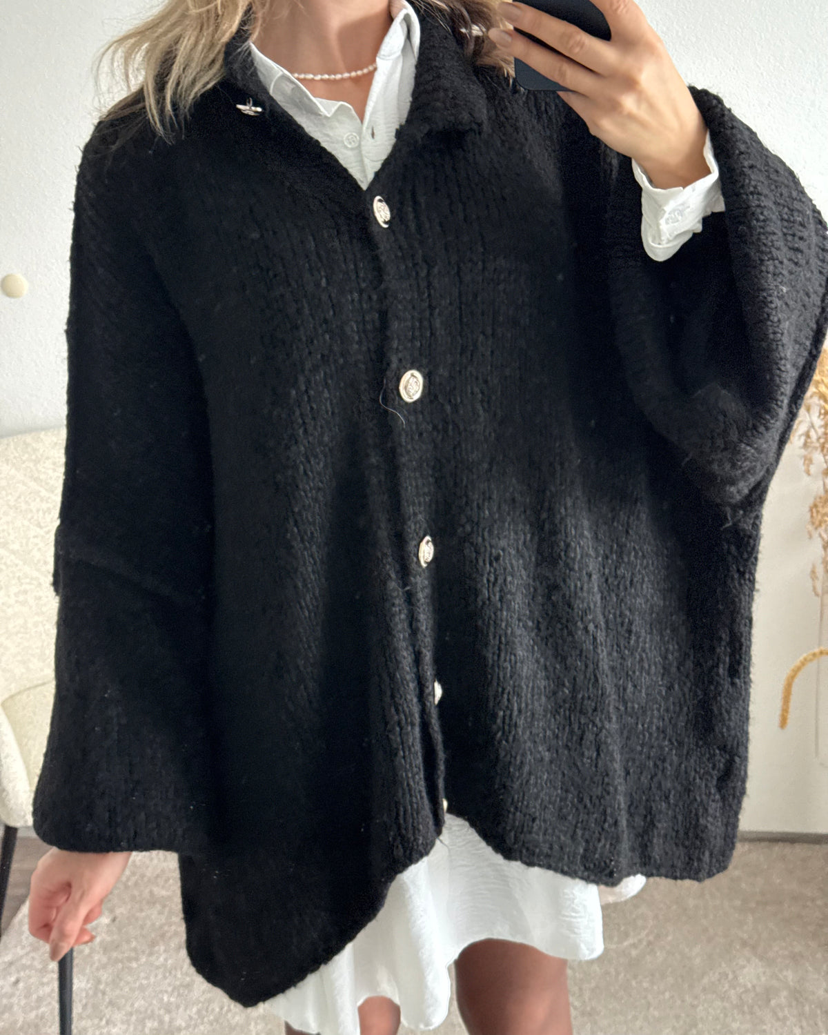 Strickjacke Elly Schwarz