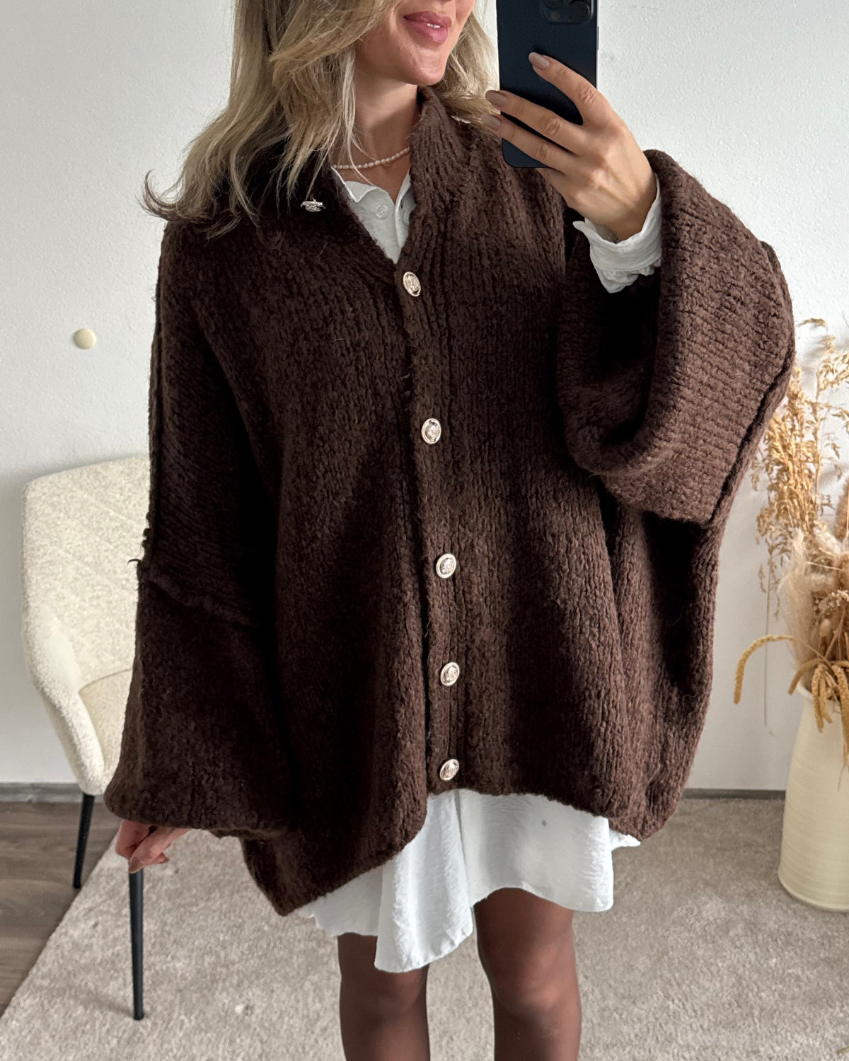 Strickjacke Elly Braun