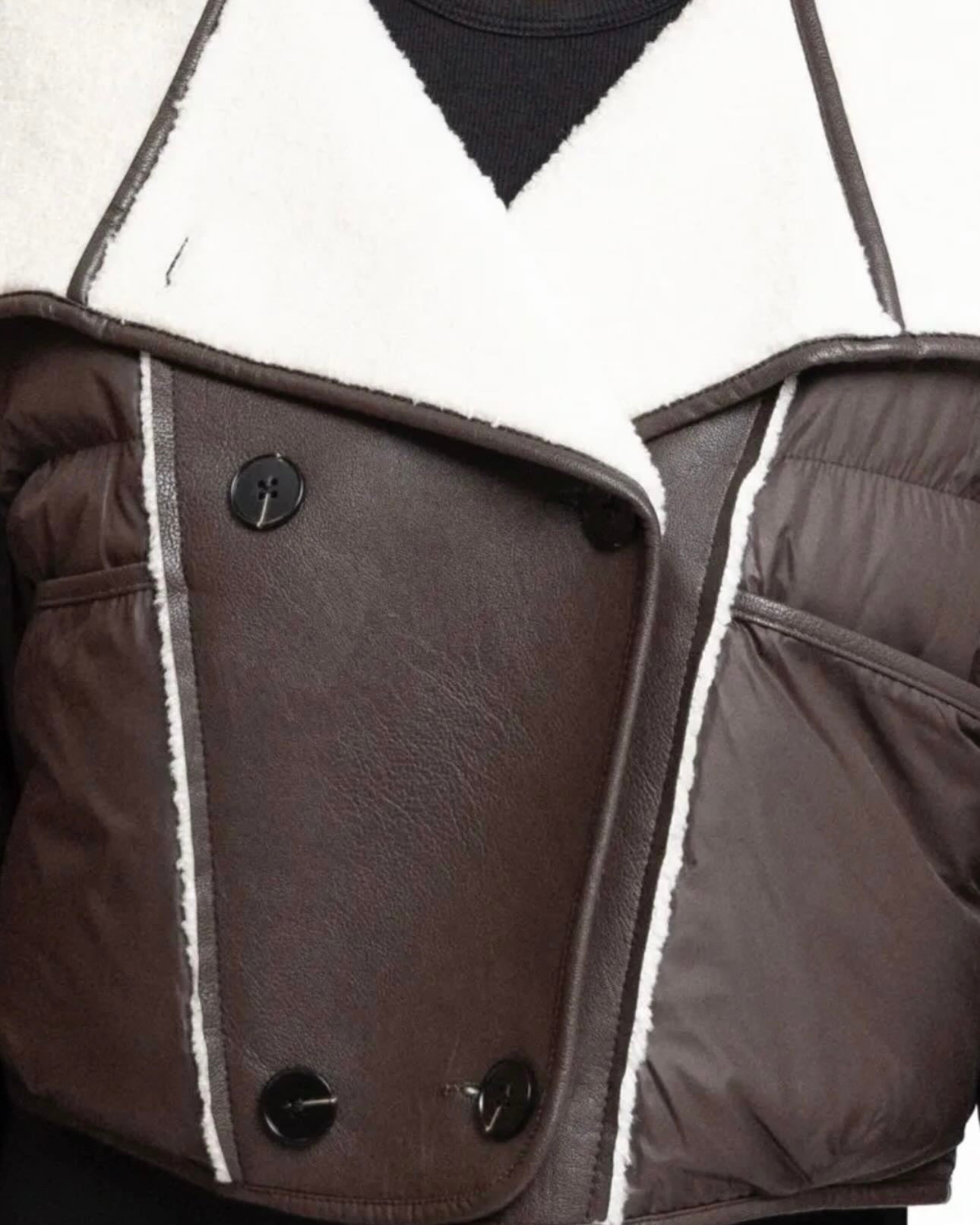 Jacke Material Collage braun