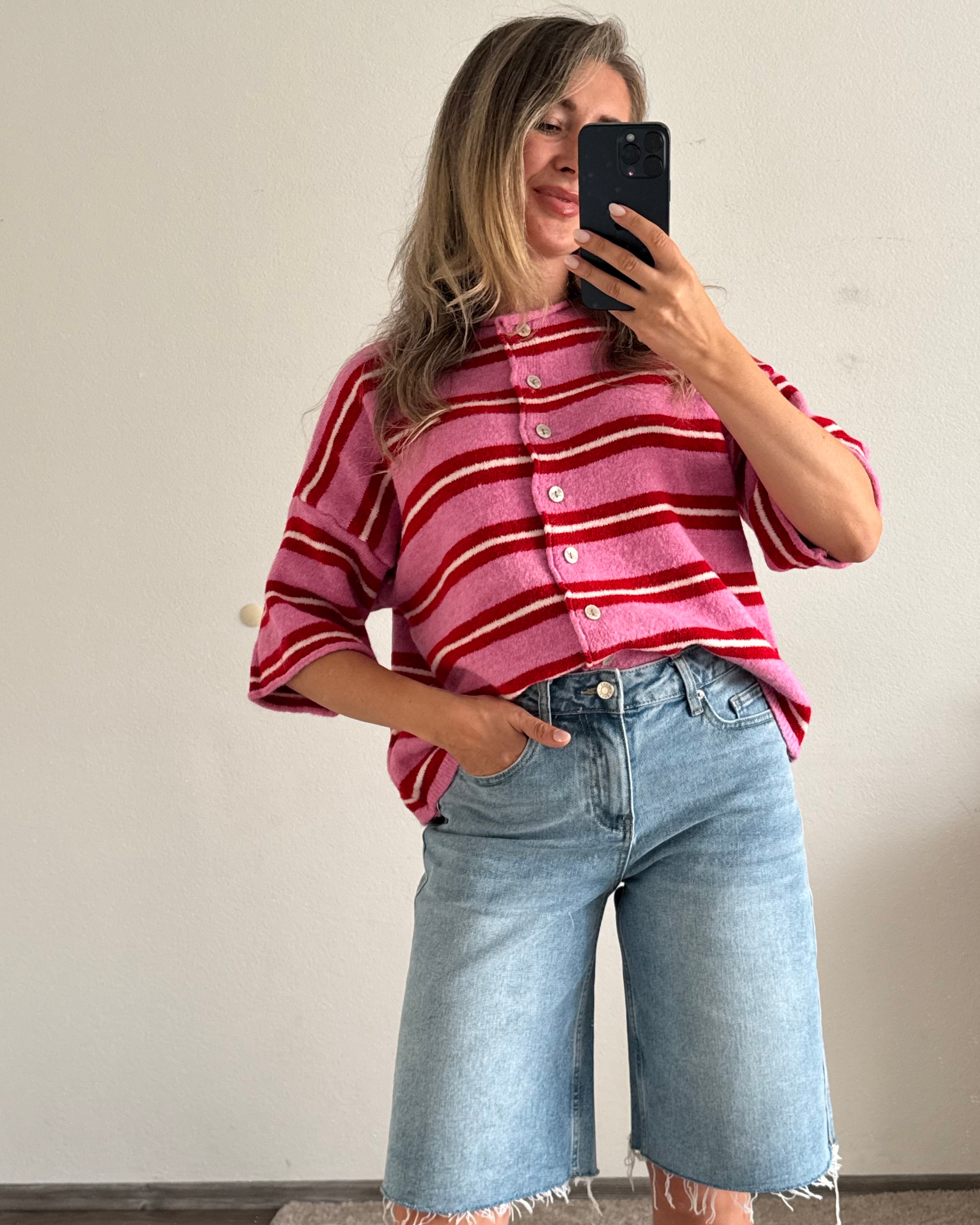 Cardigan Molly Stripes Pink