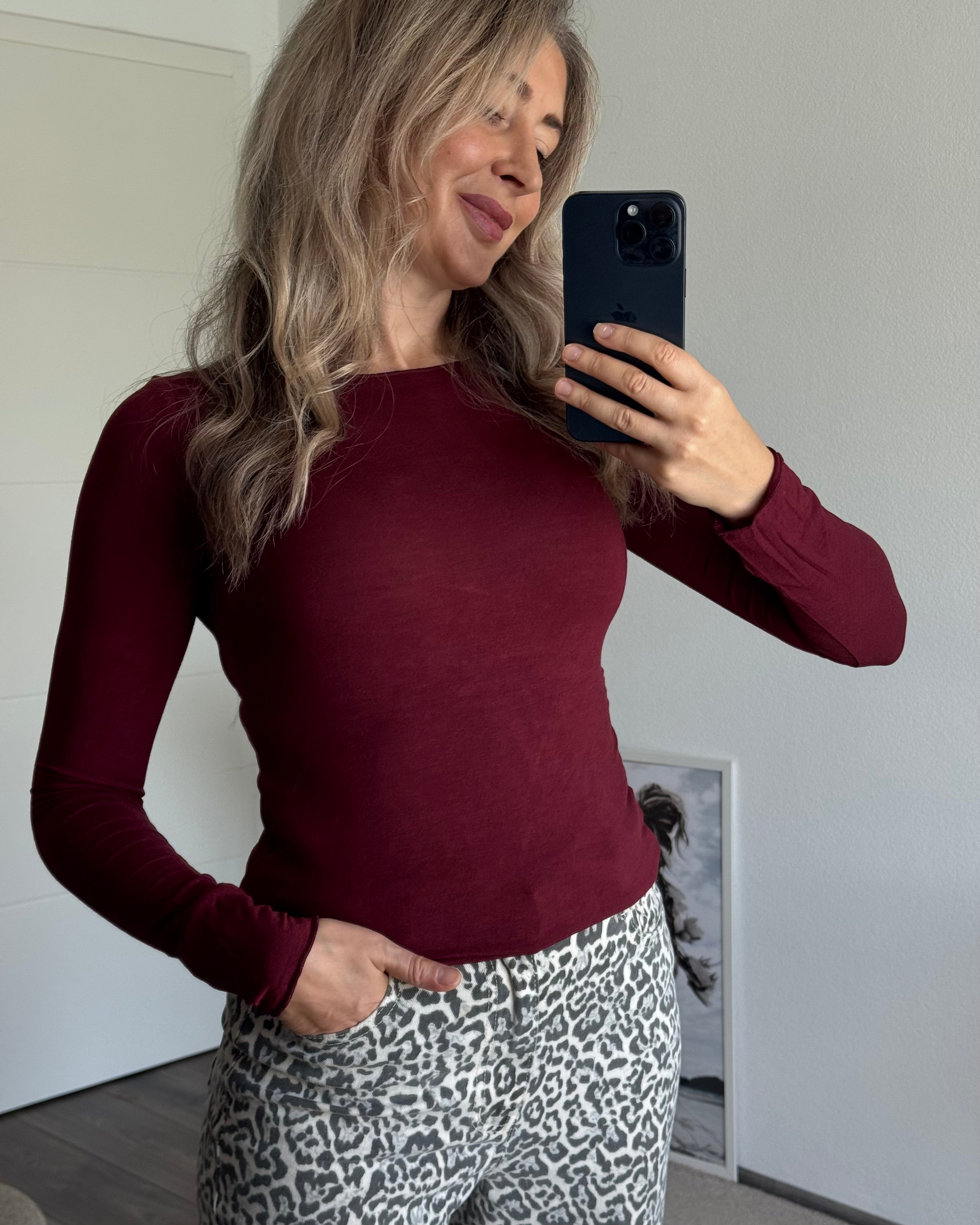 Supersoft & Stretchy Basictop BORDEAUX