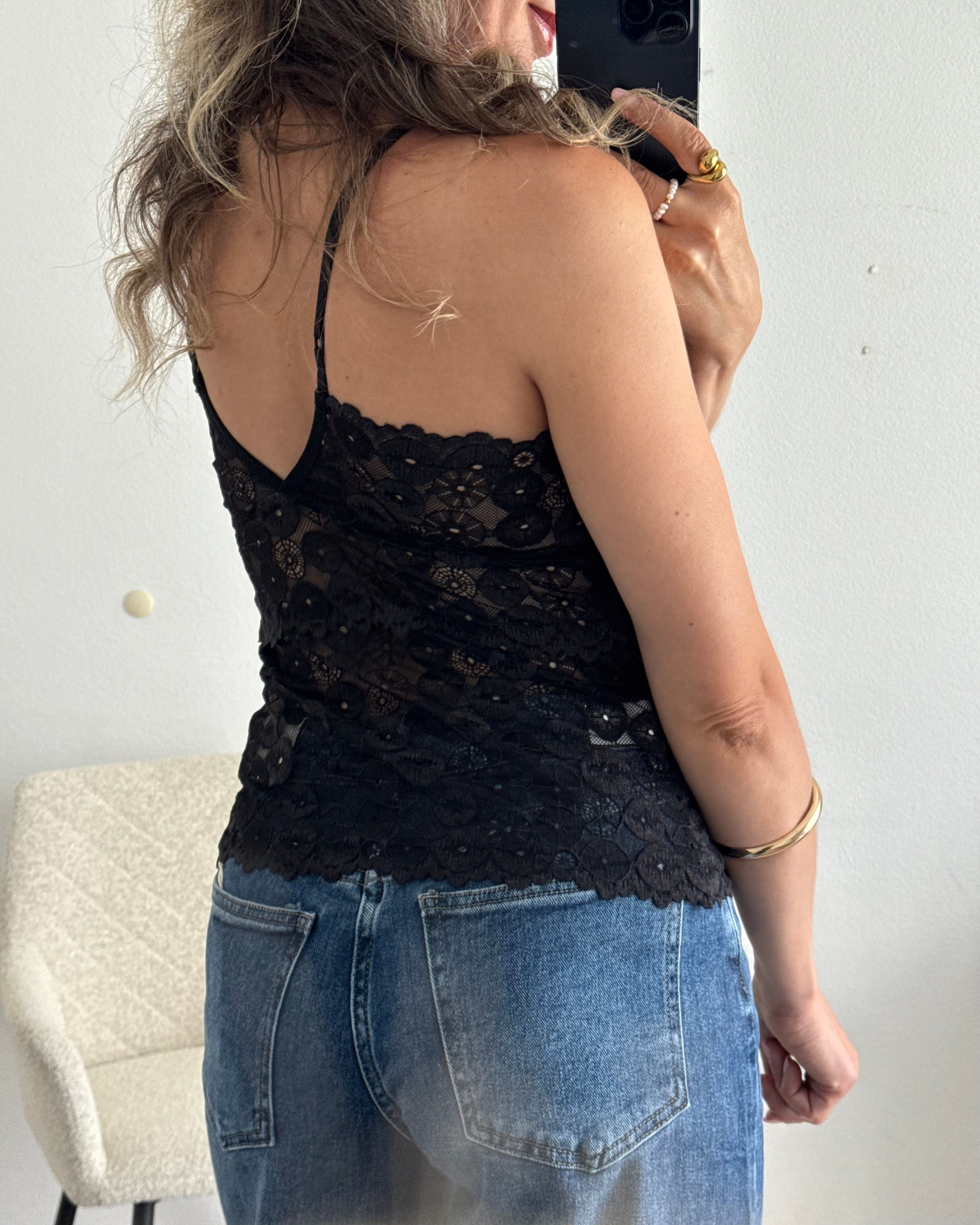 Spitzentop Lace Love Schwarz