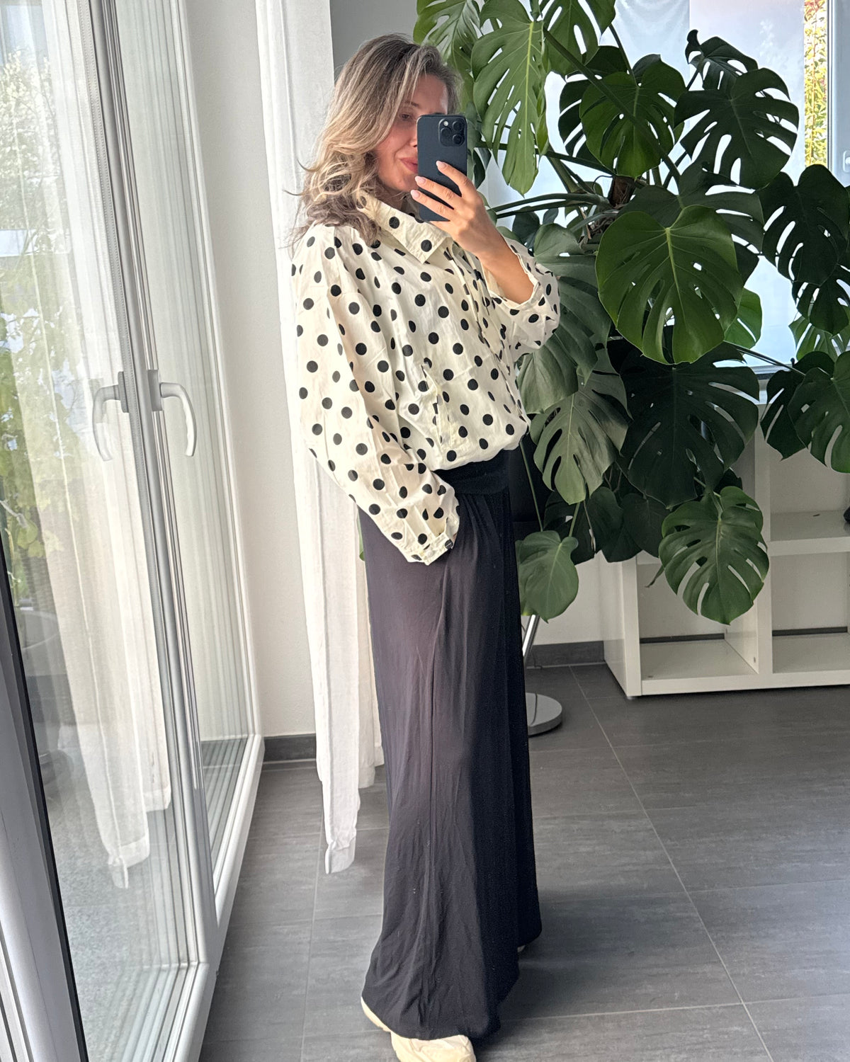 Soft Creme Polka Dots Jacket
