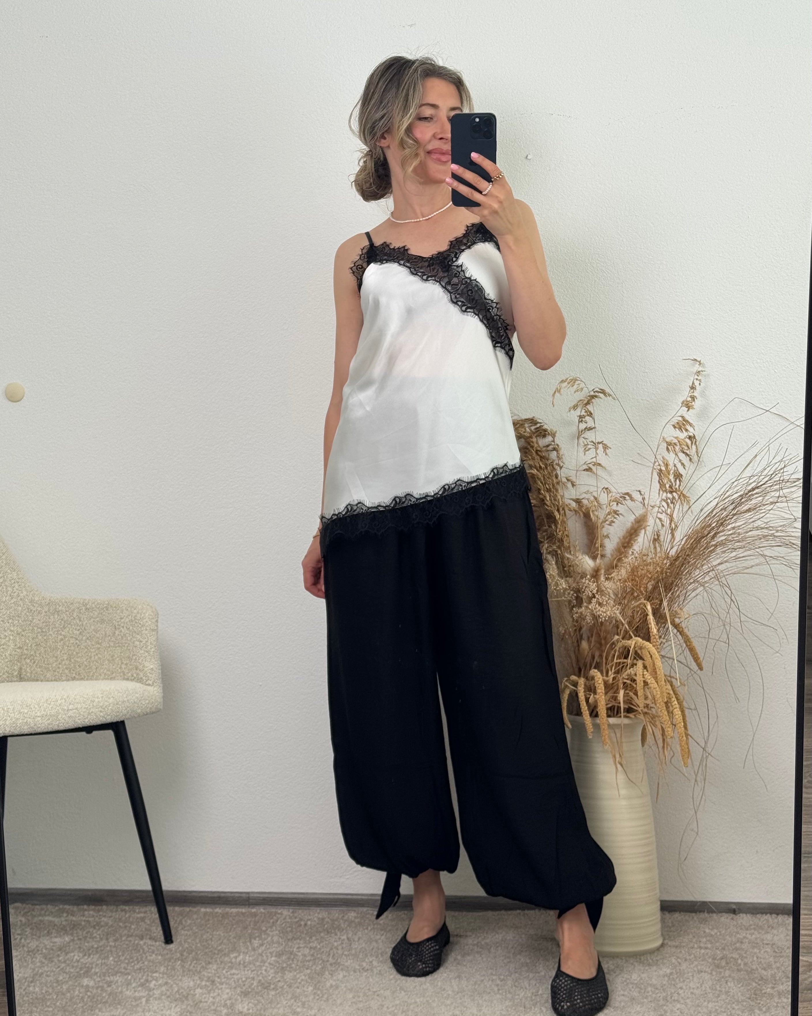 leichte Ballonhose schwarz