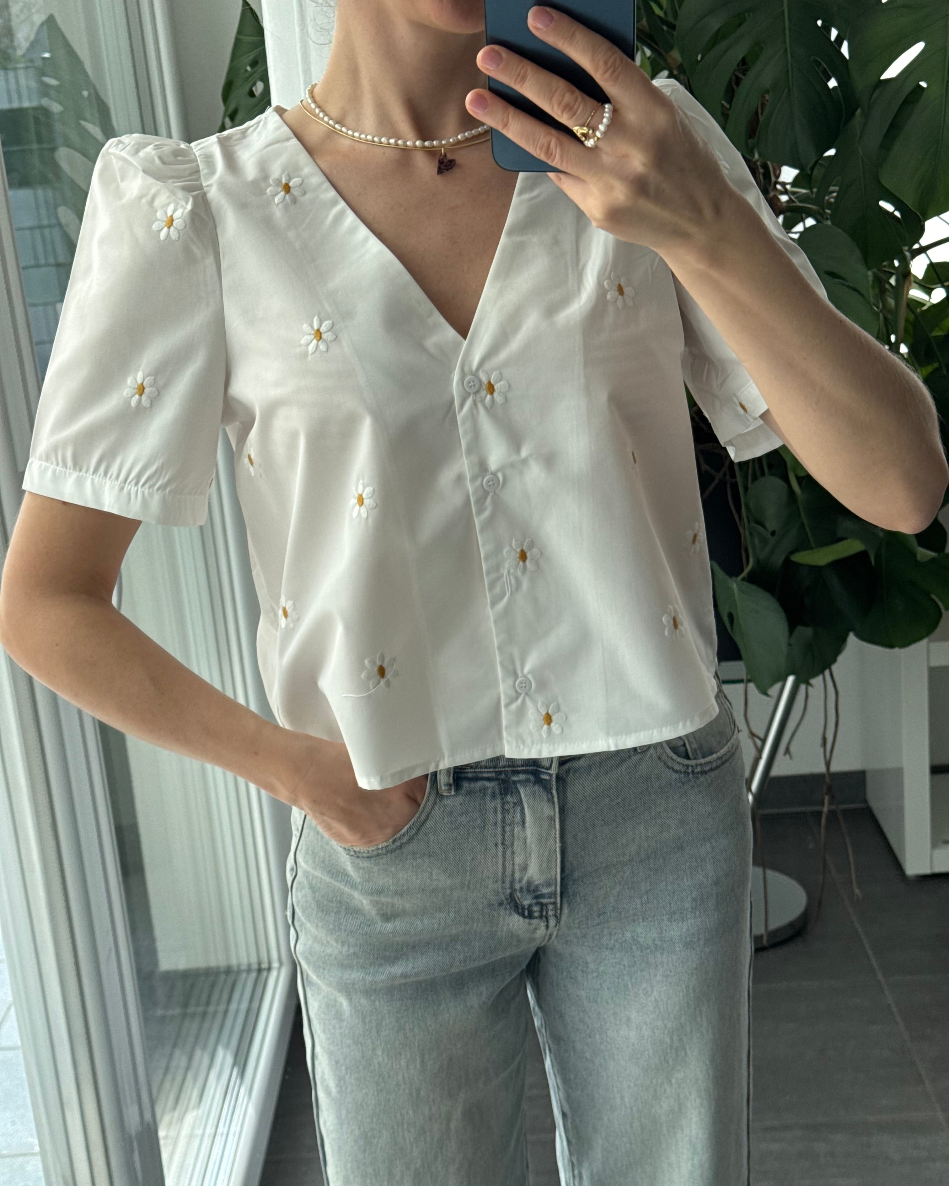 Bluse Flower Kiss Weiß