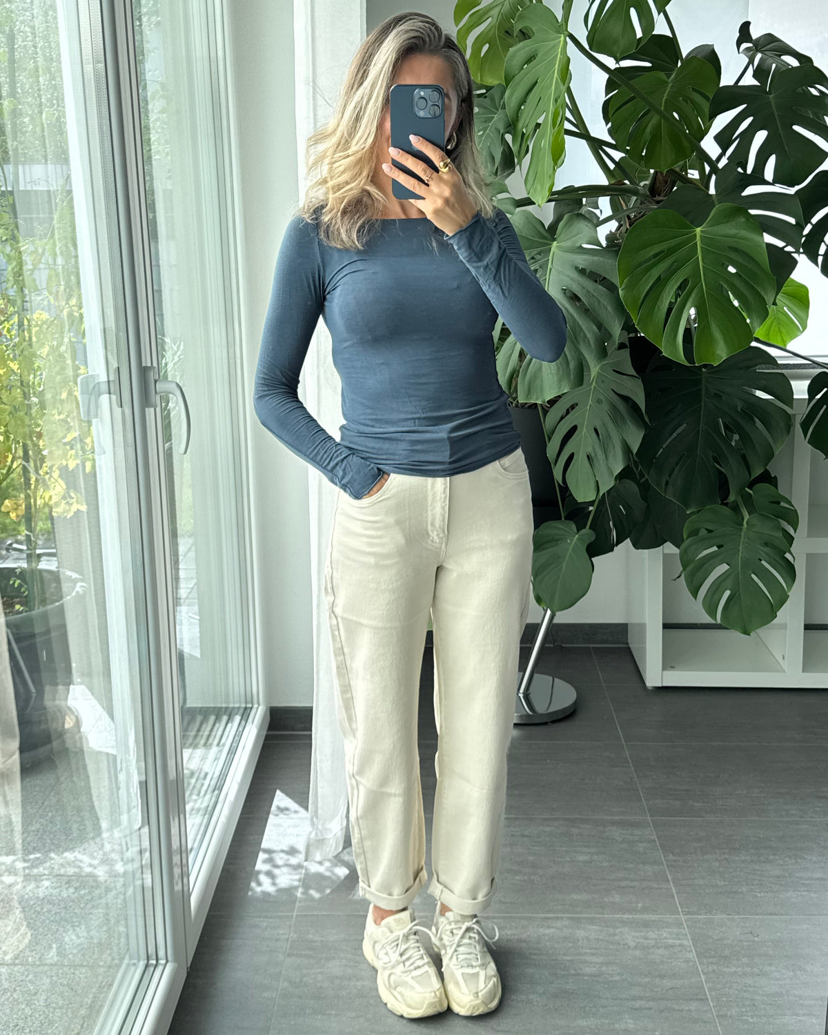 Supersoft & Stretchy Basictop Navi Blue