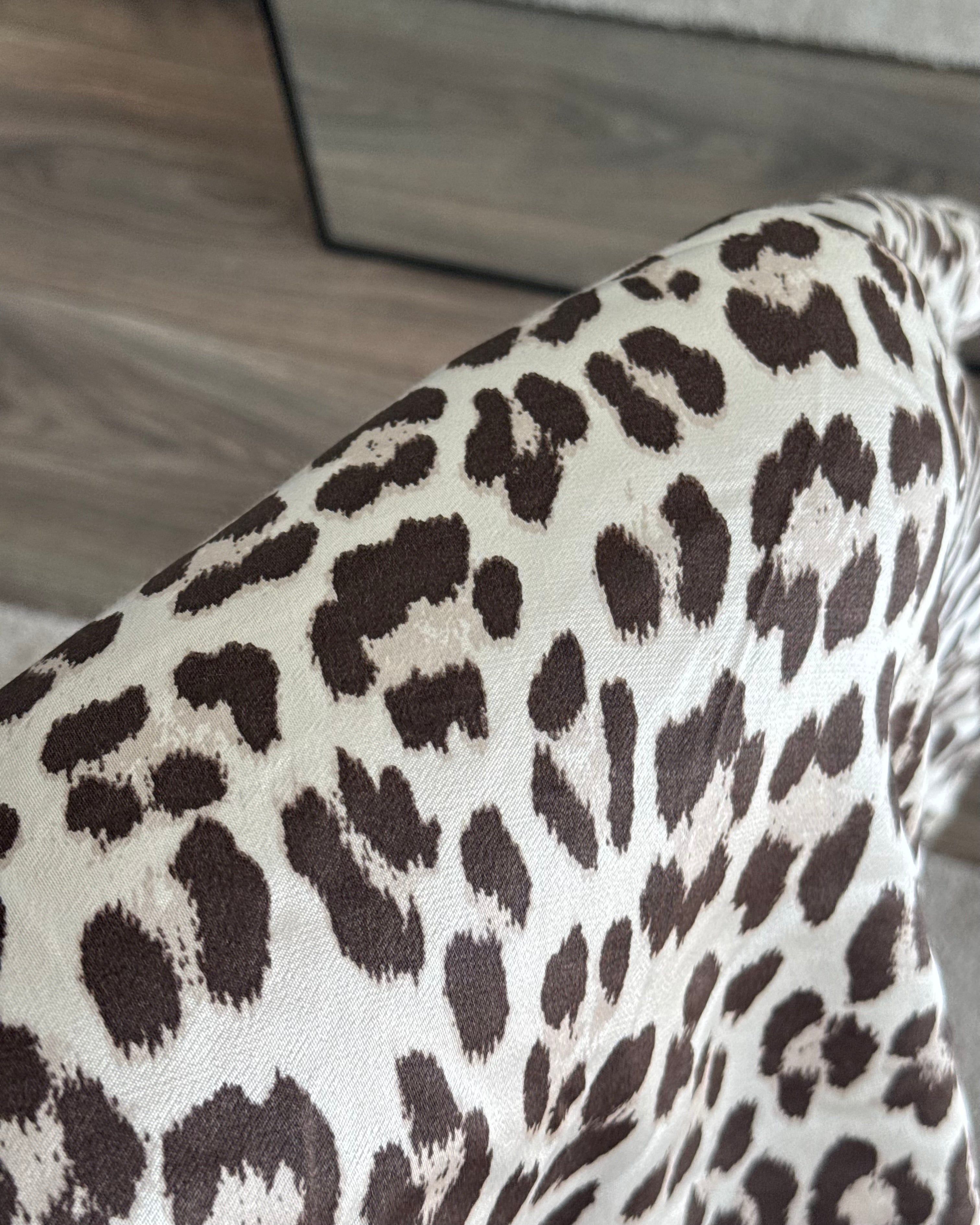 Viskoserock mit Leoprint Maja beige