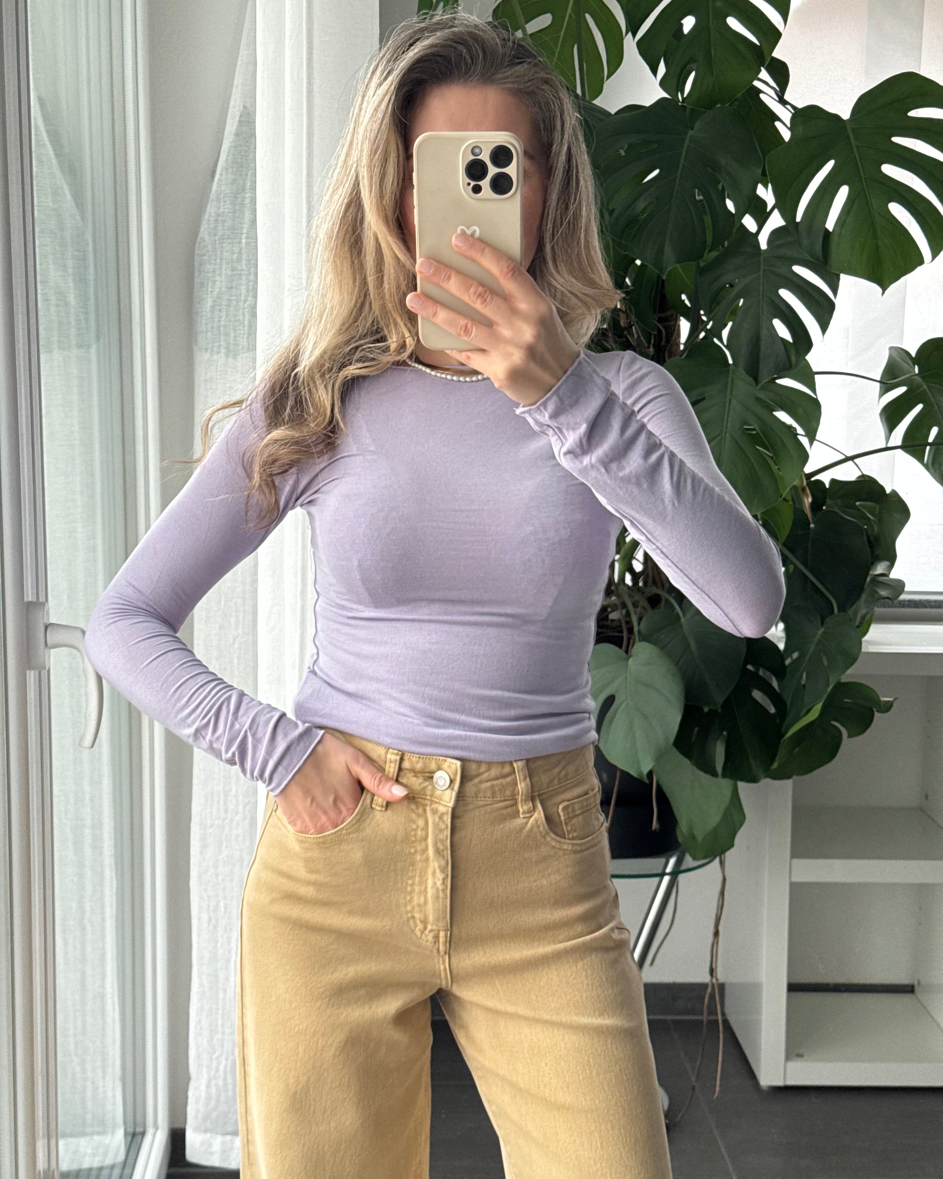 Supersoft & Stretchy Basictop Flieder