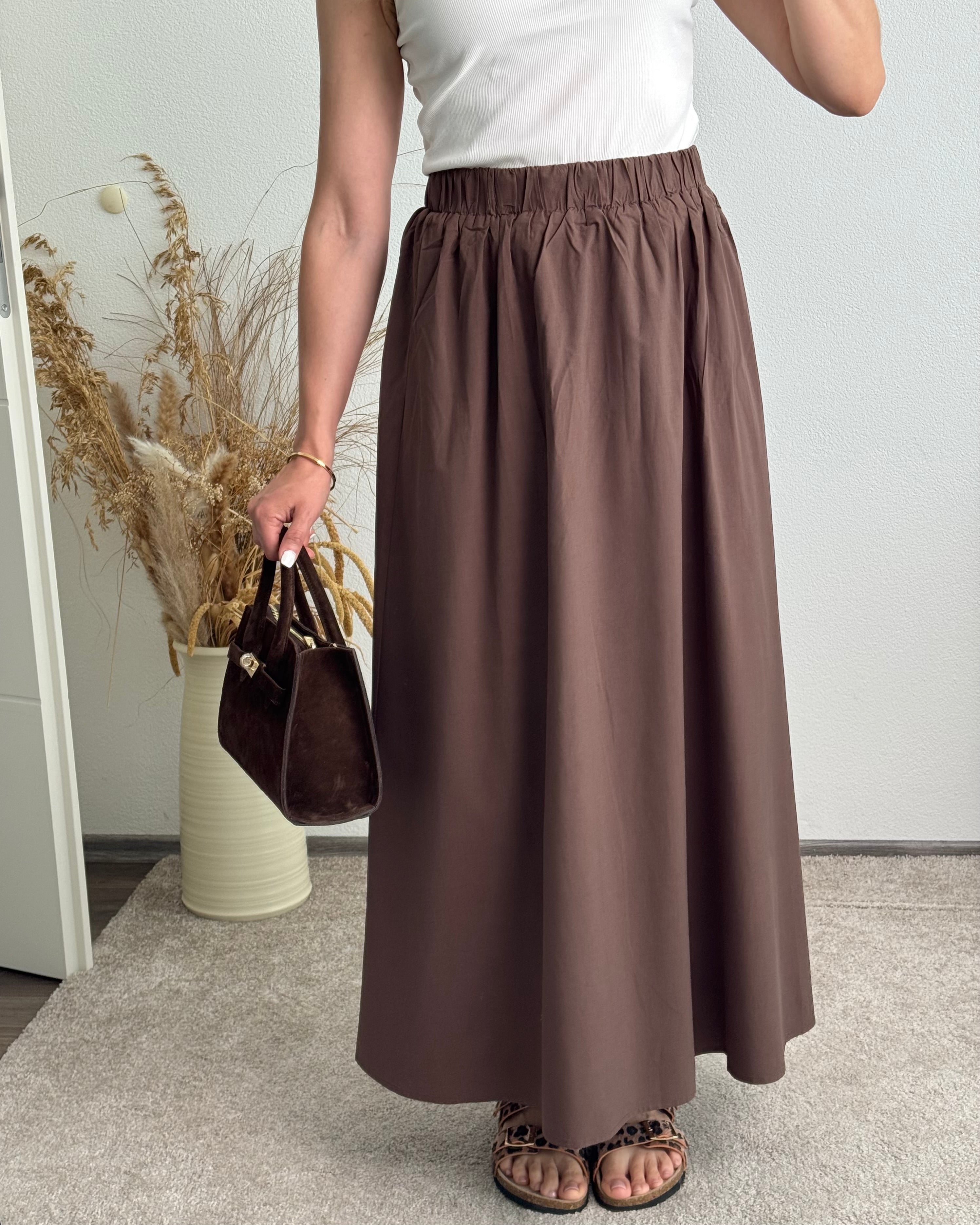 Maxi-Summerskirt Braun