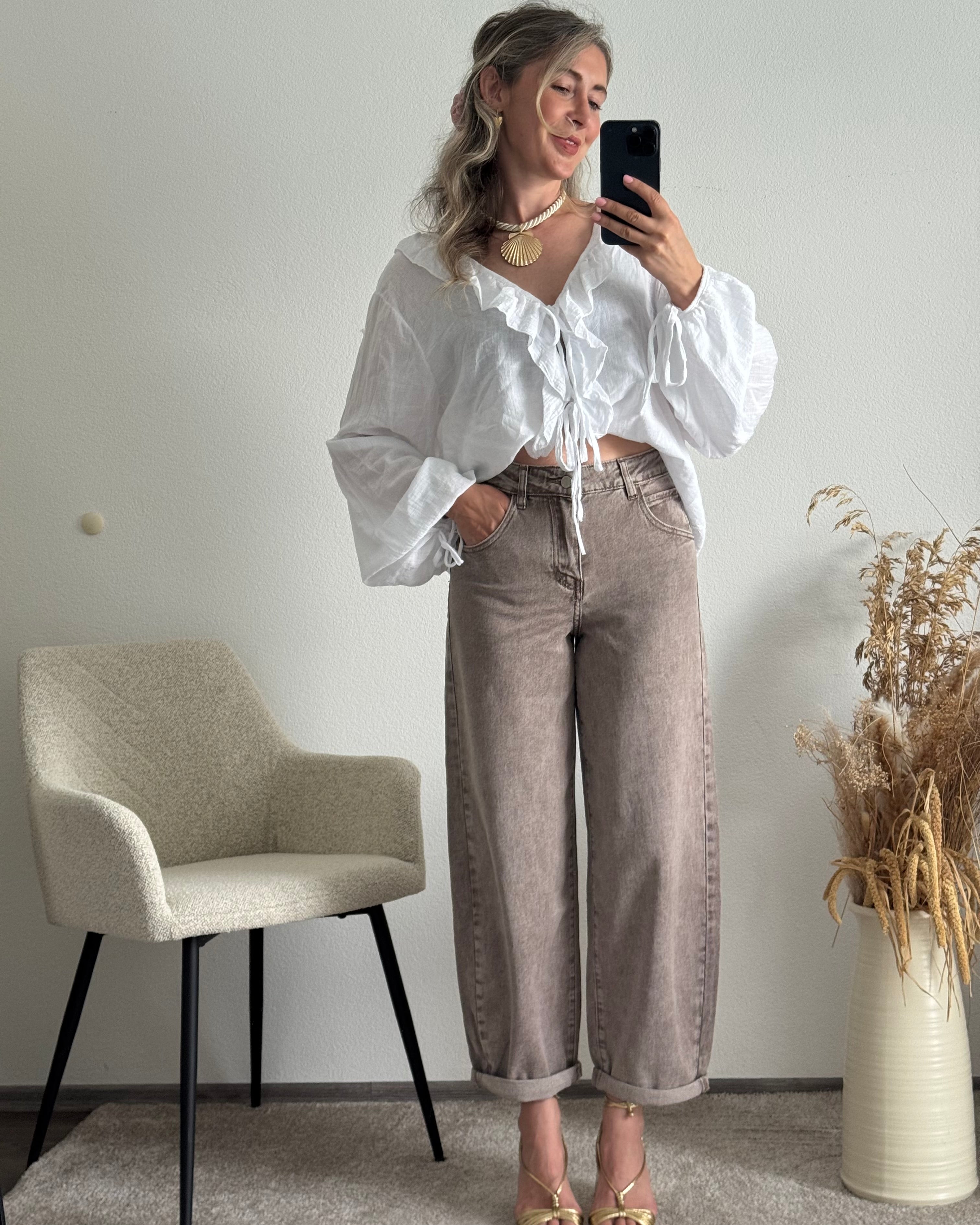 Stretch Ballon Jeans Mocha