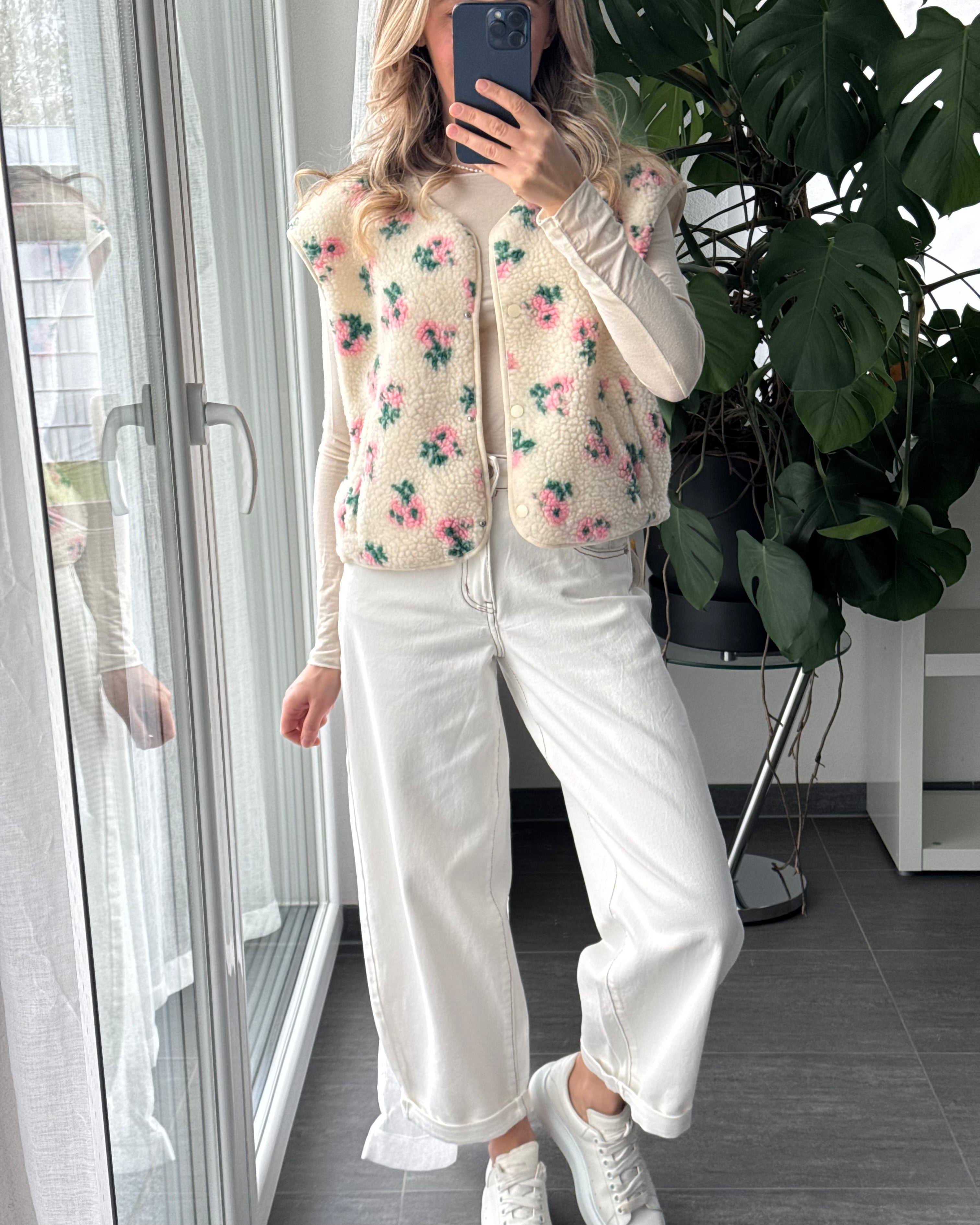 Stretch Balloon Jeans Weiß