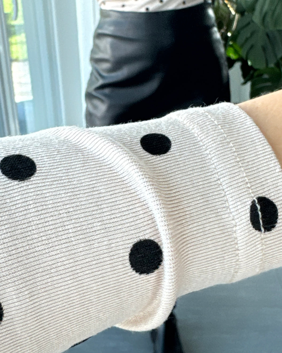 Polka Dot Longsleeve Taupe