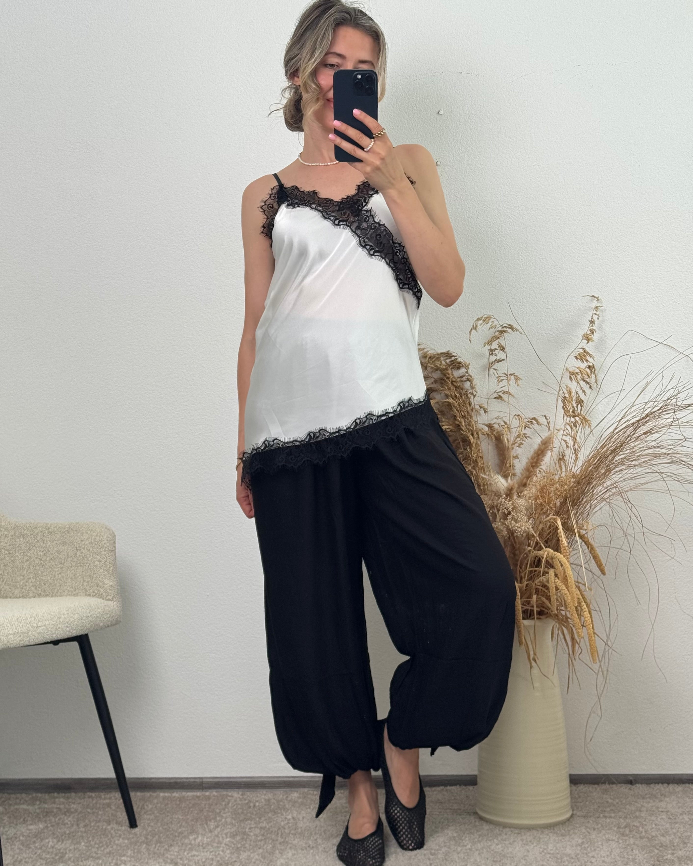 leichte Ballonhose schwarz
