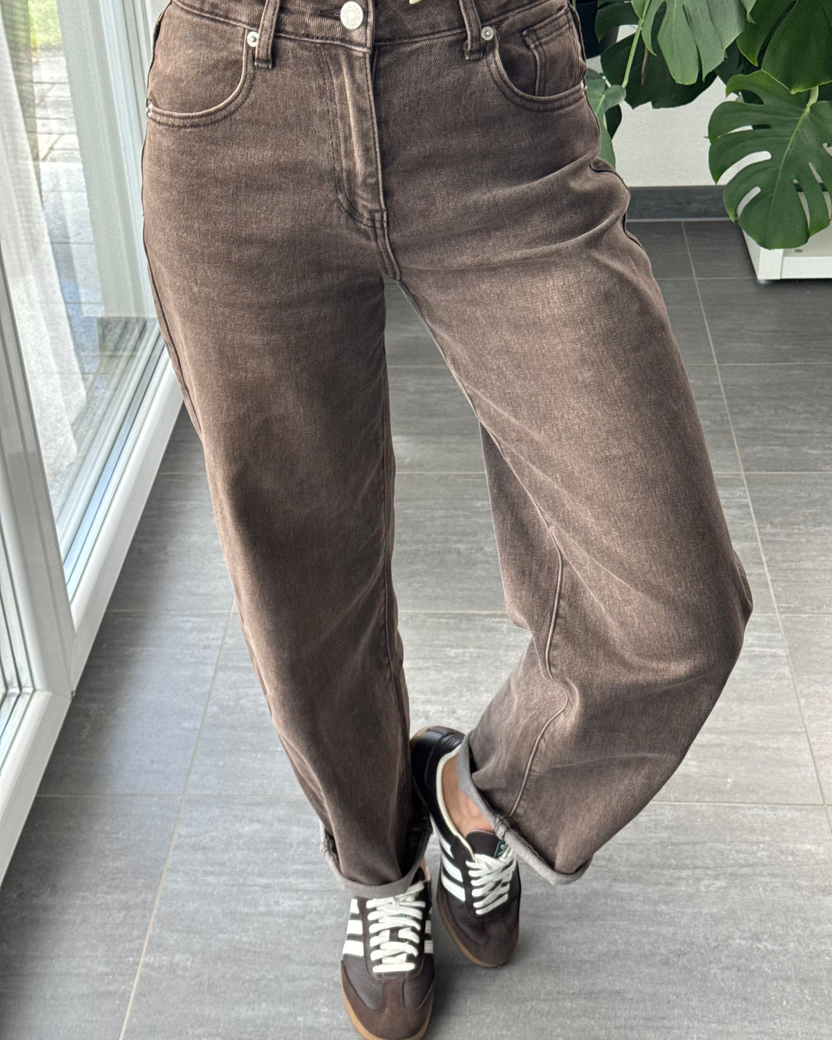Stretch Barrel Jeans Cappuccino
